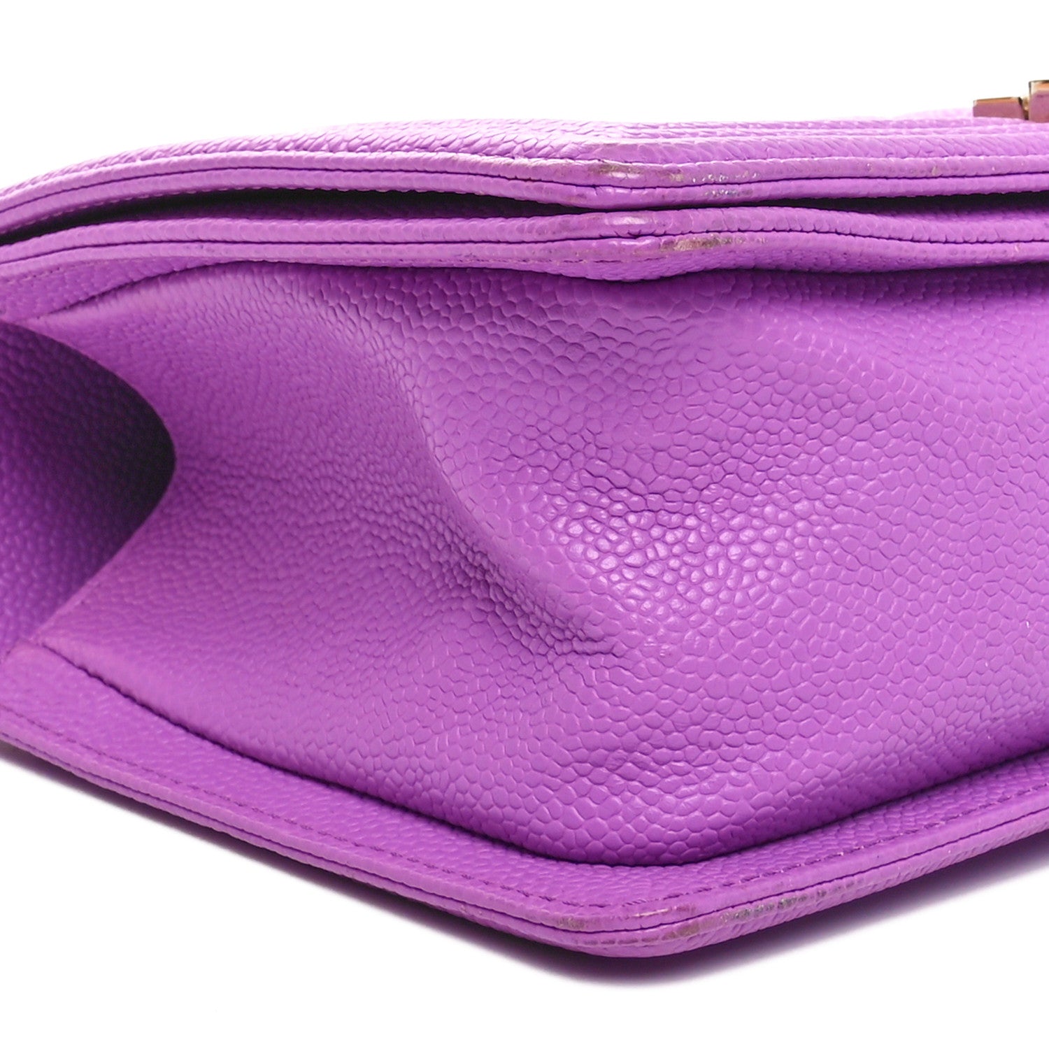 Chanel Caviar Quilted Medium Boy Flap Purple 9 of 10