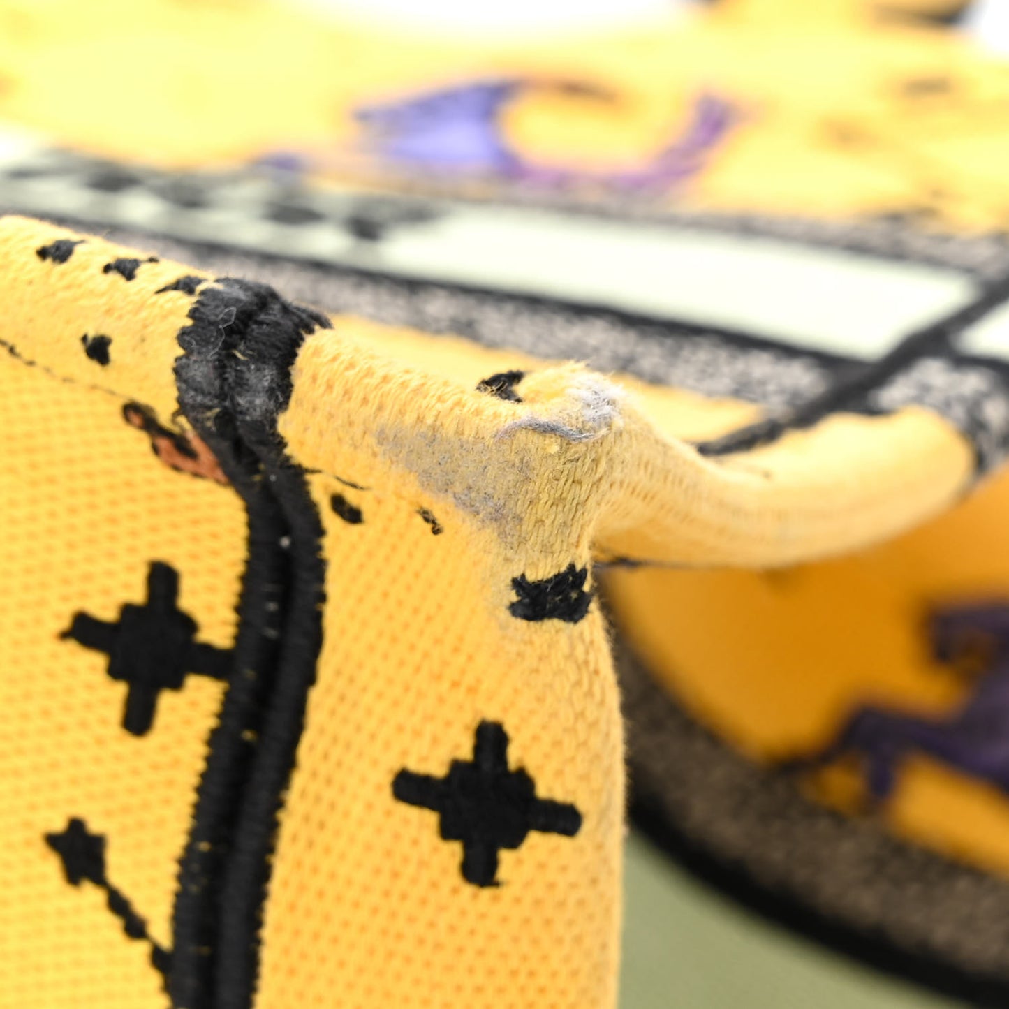 Canvas Embroidered Small Pixel Zodiac Book Tote Yellow Multicolor