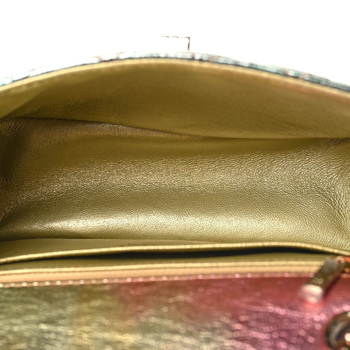 Metallic Goatskin Quilted Mini 2.55 Reissue Flap Multicolor