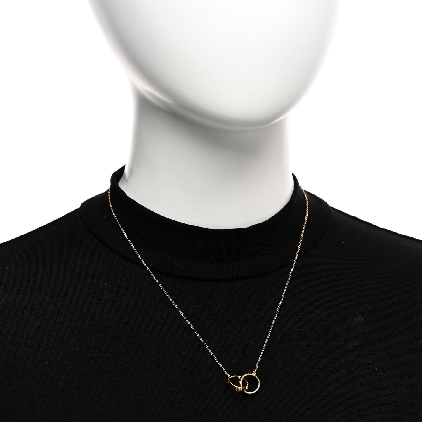 18K Yellow Gold Interlocking Atlas Open Pendant Necklace