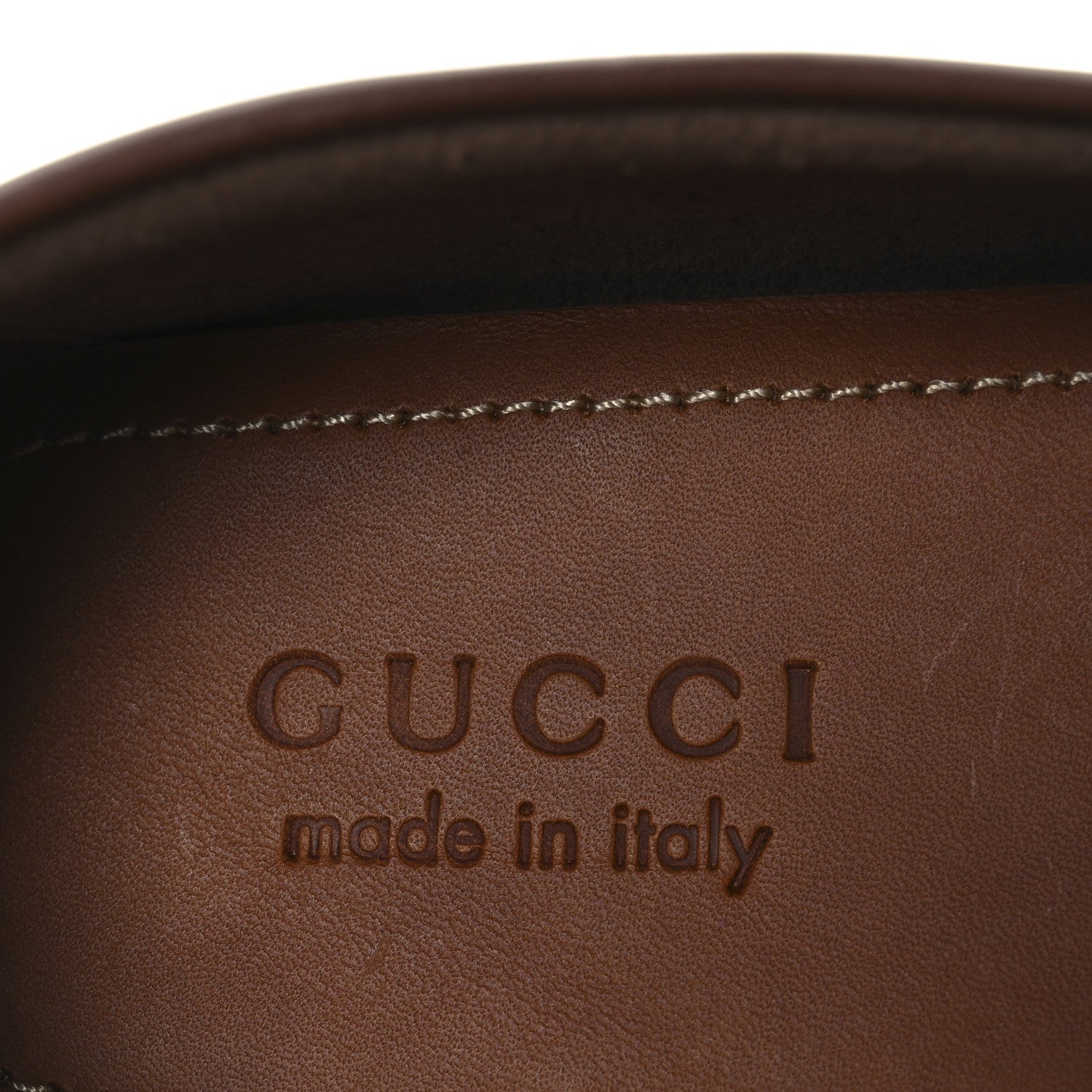 Gucci Soft Clove Calfskin GG Supreme Monogram Mens Interlocking G Driver Loafers 8 Brown 9 of 13