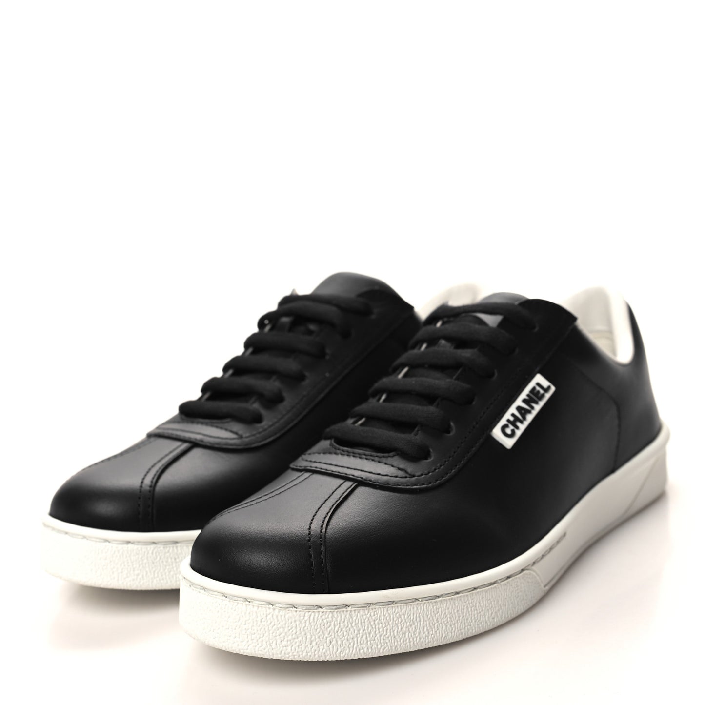 Calfskin Womens Sneakers 38 Black