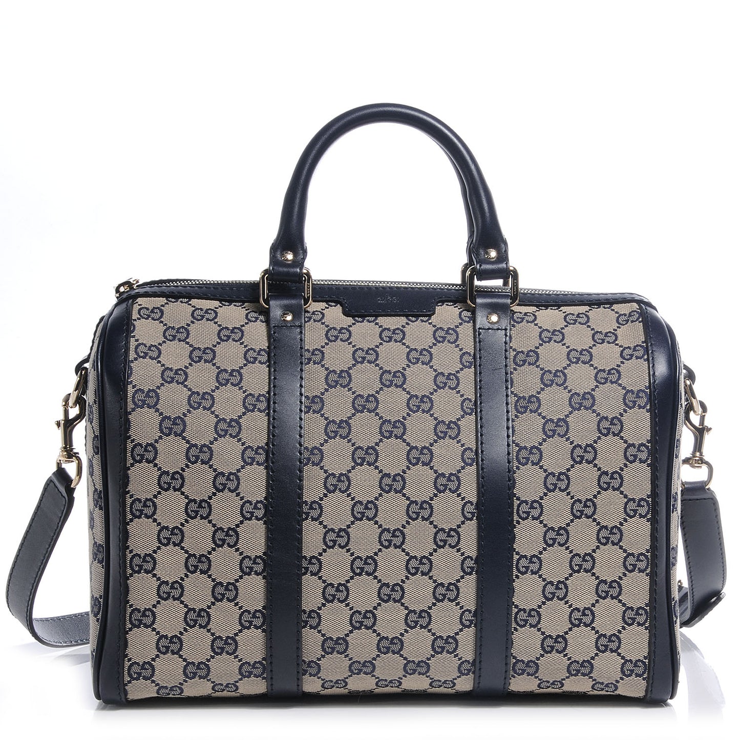 GG Monogram Saks Fifth Avenue Exclusive Medium Vintage Web Medium Joy Boston Navy