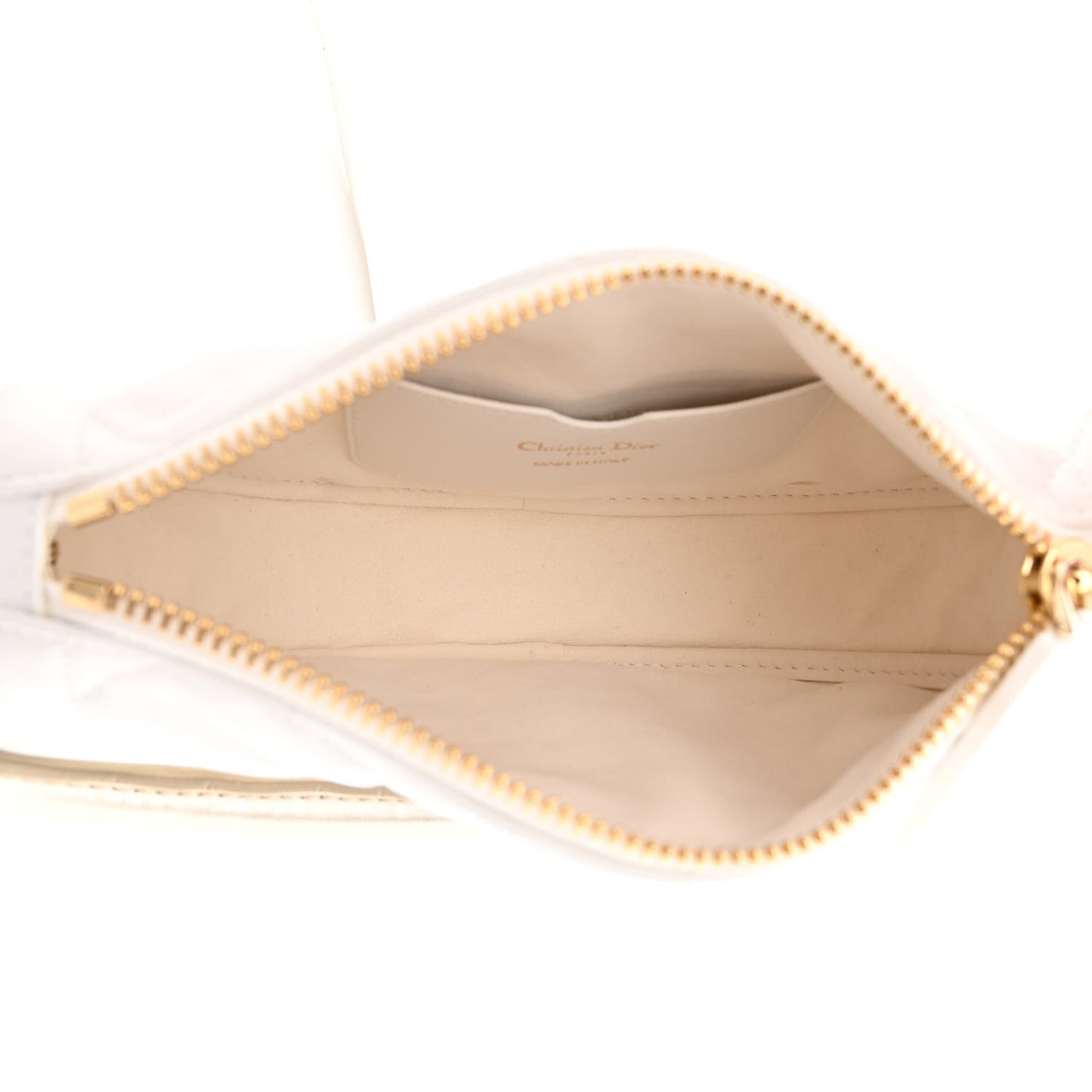 Lambskin Cannage Small Dior Vibe Hobo Bag Latte