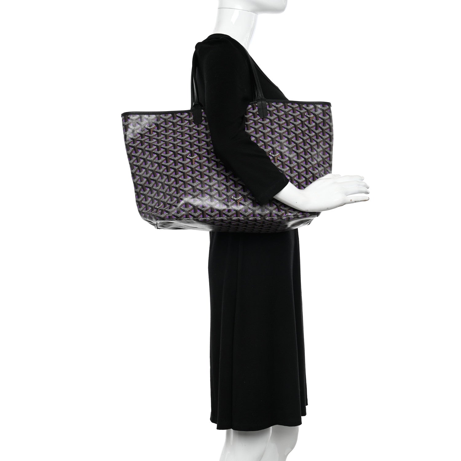 Goyard Goyardine Saint Louis Claire Voie PM Black Violet 2 of 14