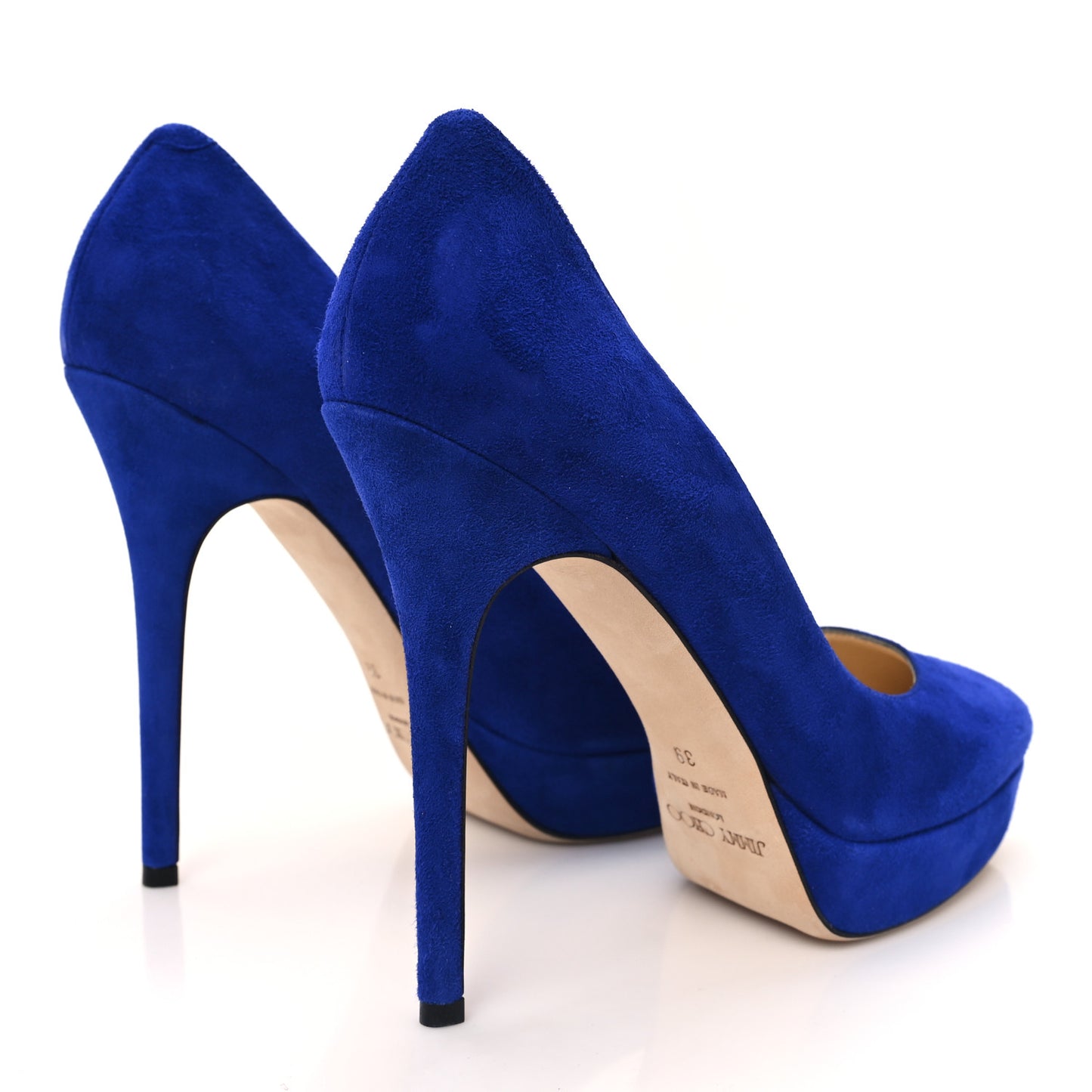 Suede 120mm Platform Pumps 38 Electric Blue