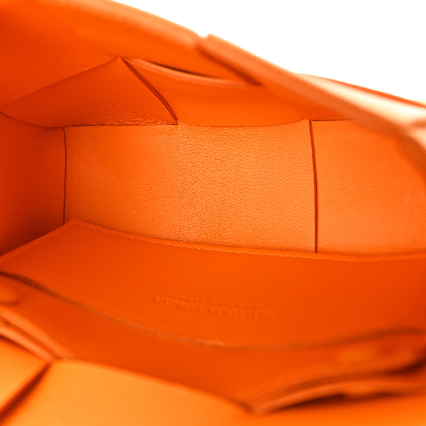 Lambskin Maxi Intrecciato Extra Mini Cassette Crossbody Bag Tangerine