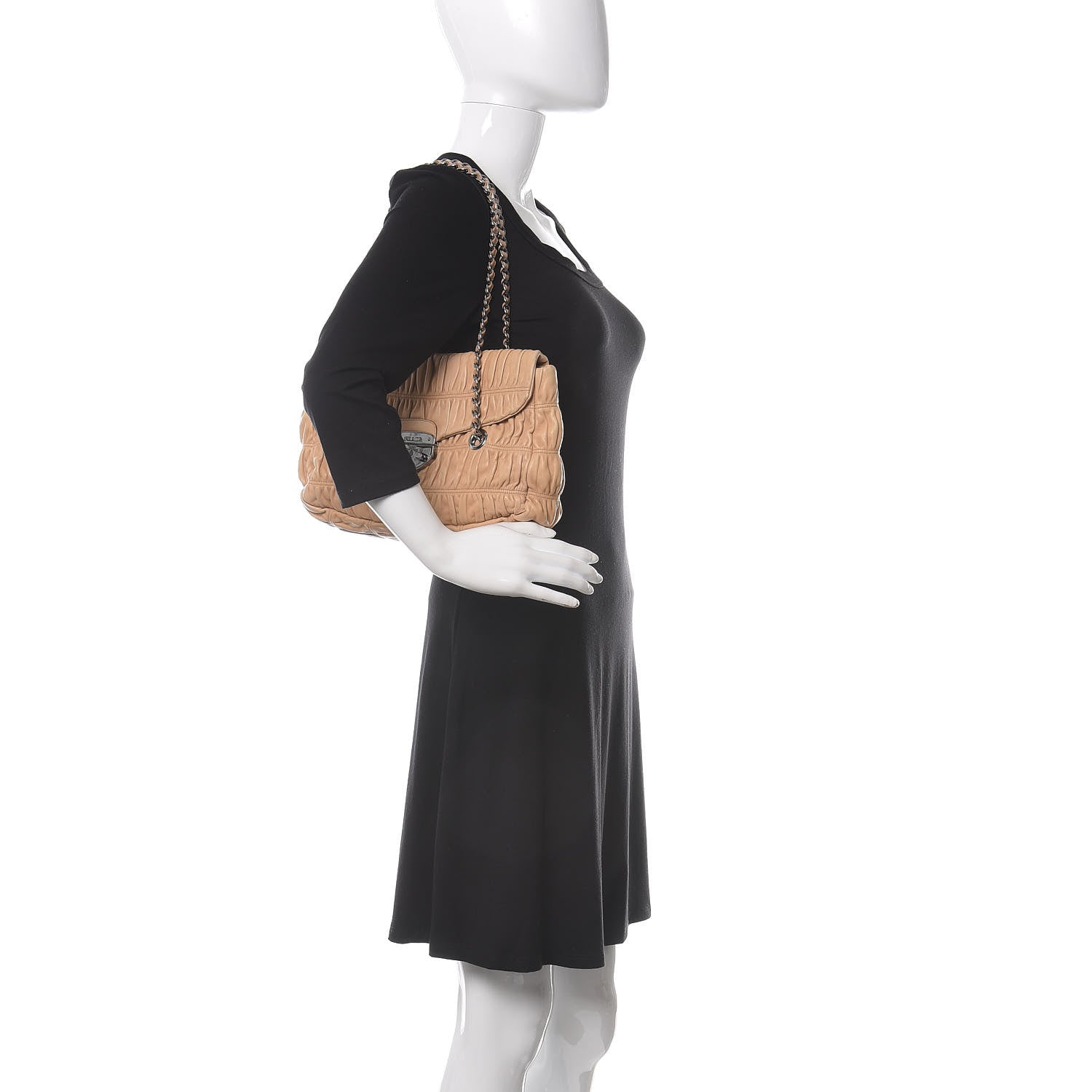 Prada Nappa Gaufre Shopping Pattina Zip Tote Cuoio 2 of 13