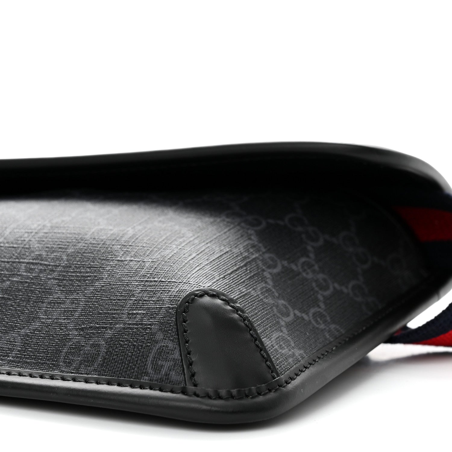 Gucci GG Supreme Monogram Web Slim Belt Bag Black Grey 10 of 10