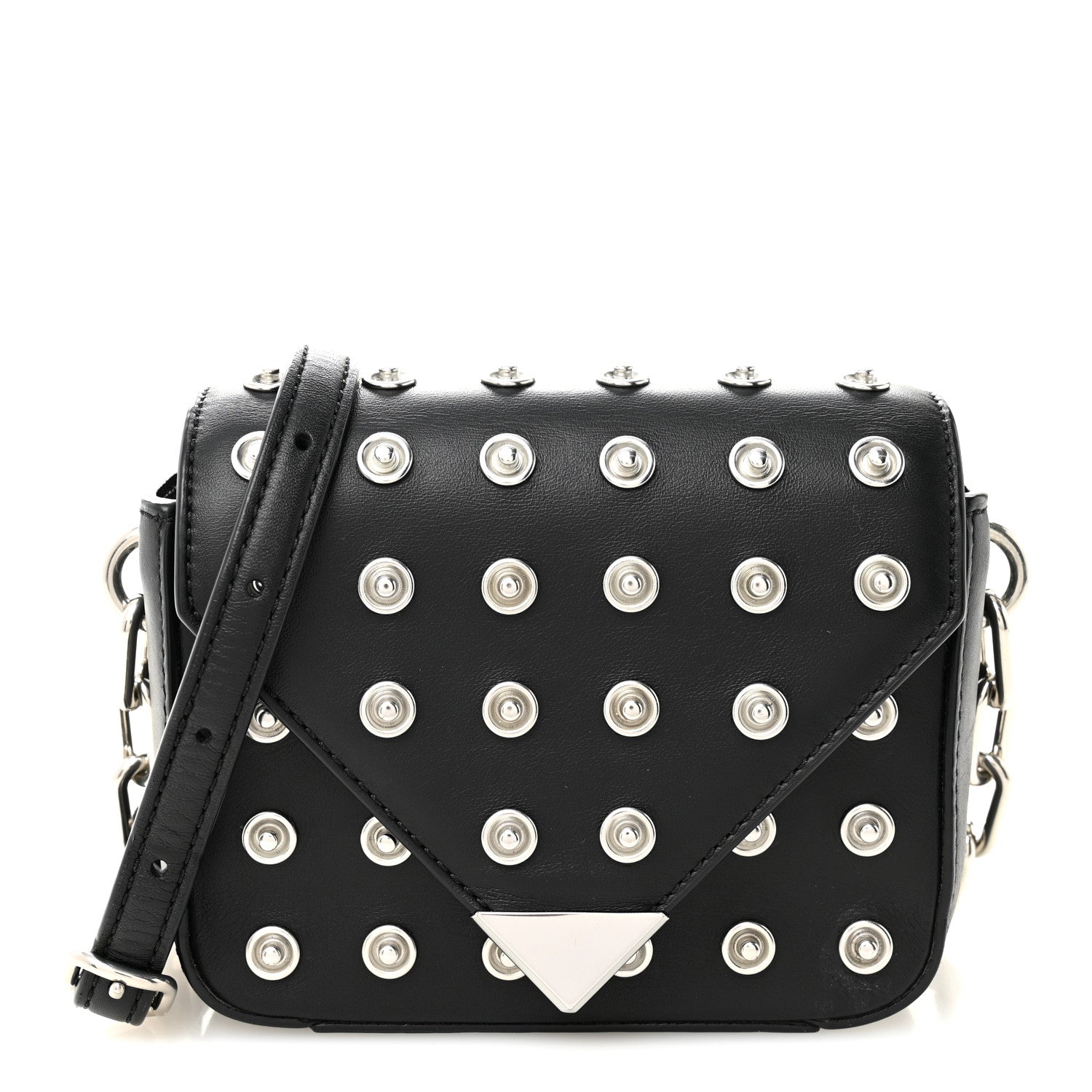 alexander wang prisma backpack mini Alexander Wang Calfskin Studded Mini Prisma Envelope Shoulder Black 1766093 – FASHIONPHILE