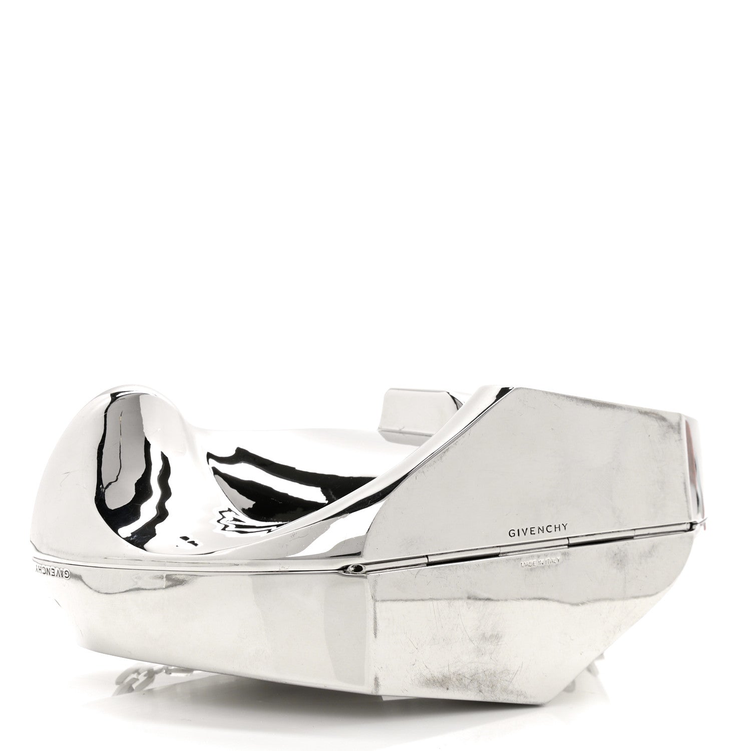 Givenchy Aluminum G Chain Clutch Silvery 4 of 12