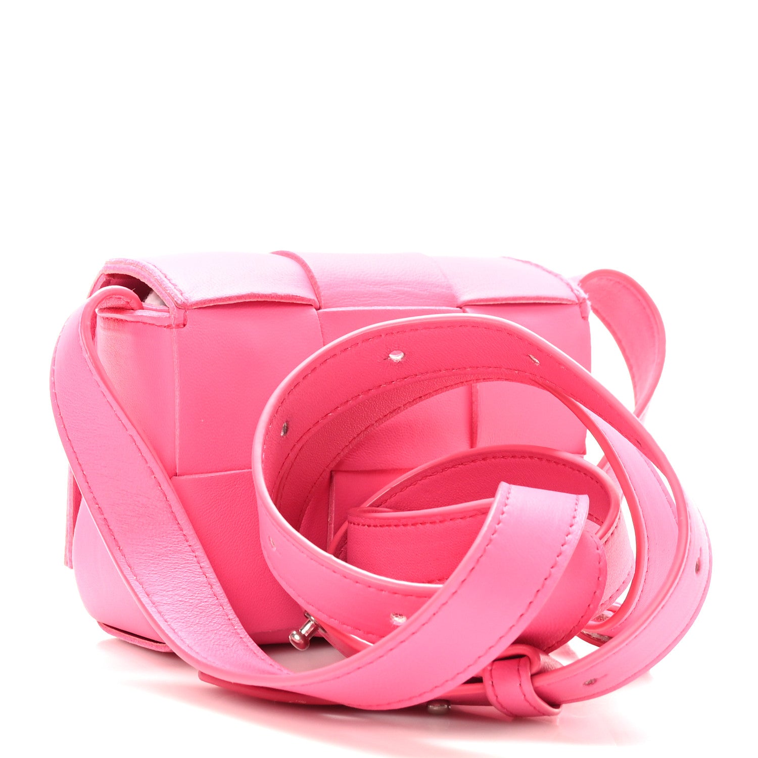 Bottega Veneta Lambskin Maxi Intrecciato Extra Mini Cassette Crossbody Bag Bon Bon 3 of 8