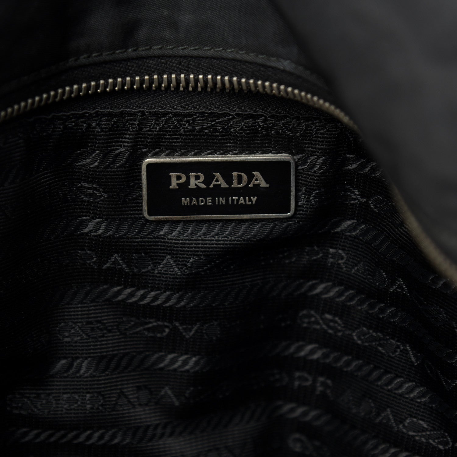 Prada Tessuto Nylon Calfskin Tote Black 6 of 9
