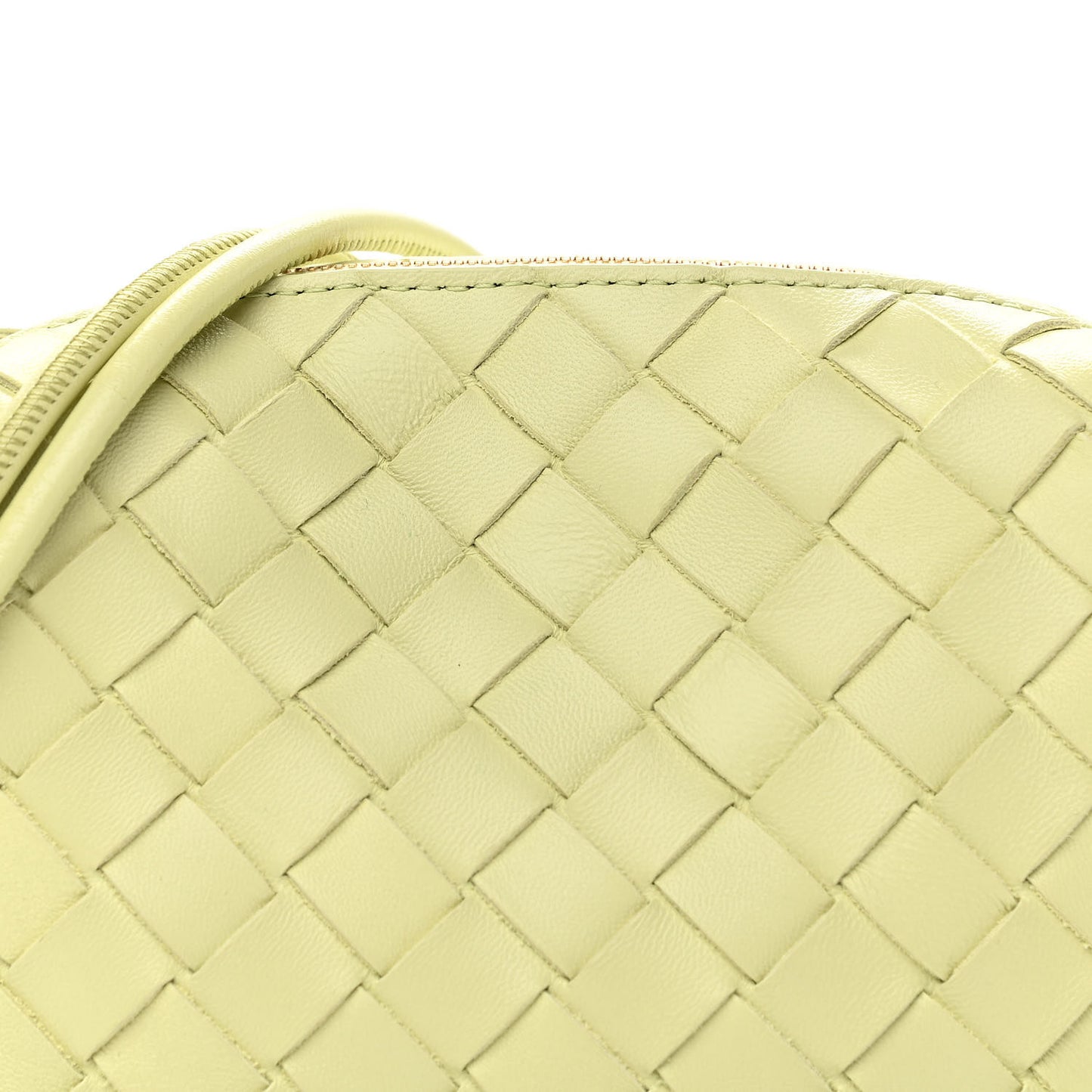 Nappa Intrecciato Mini Loop Camera Bag Lemon Washed