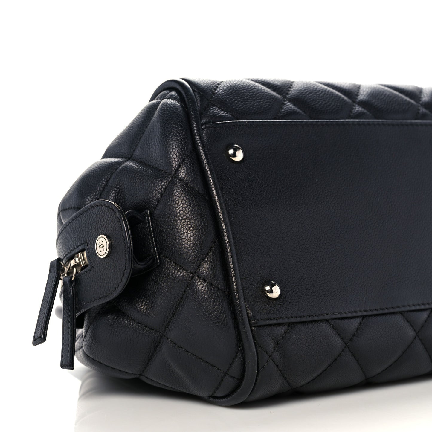 Caviar Quilted CC Timeless Bowler Black