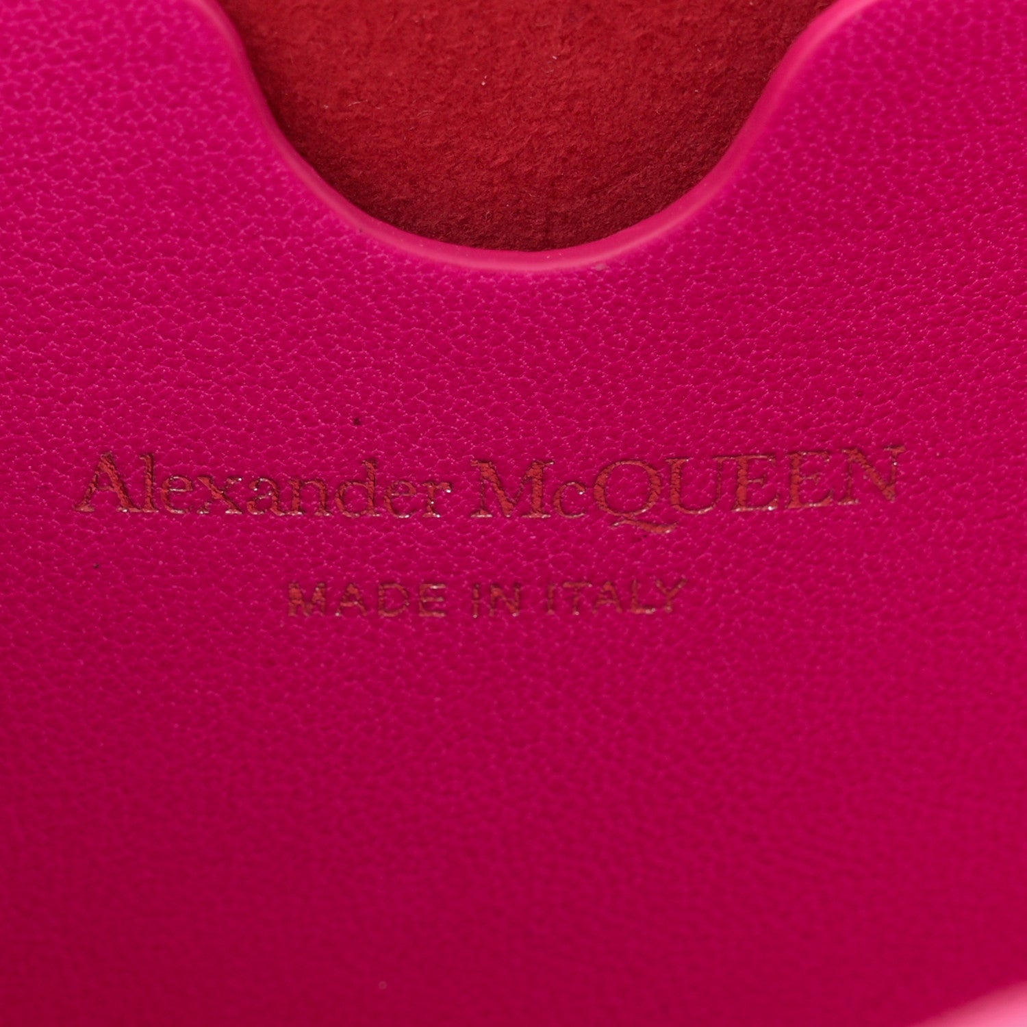 Alexander McQueen Lambskin Pleated Skull Medium Chain Crossbody Bag Fuchsia 6 of 13