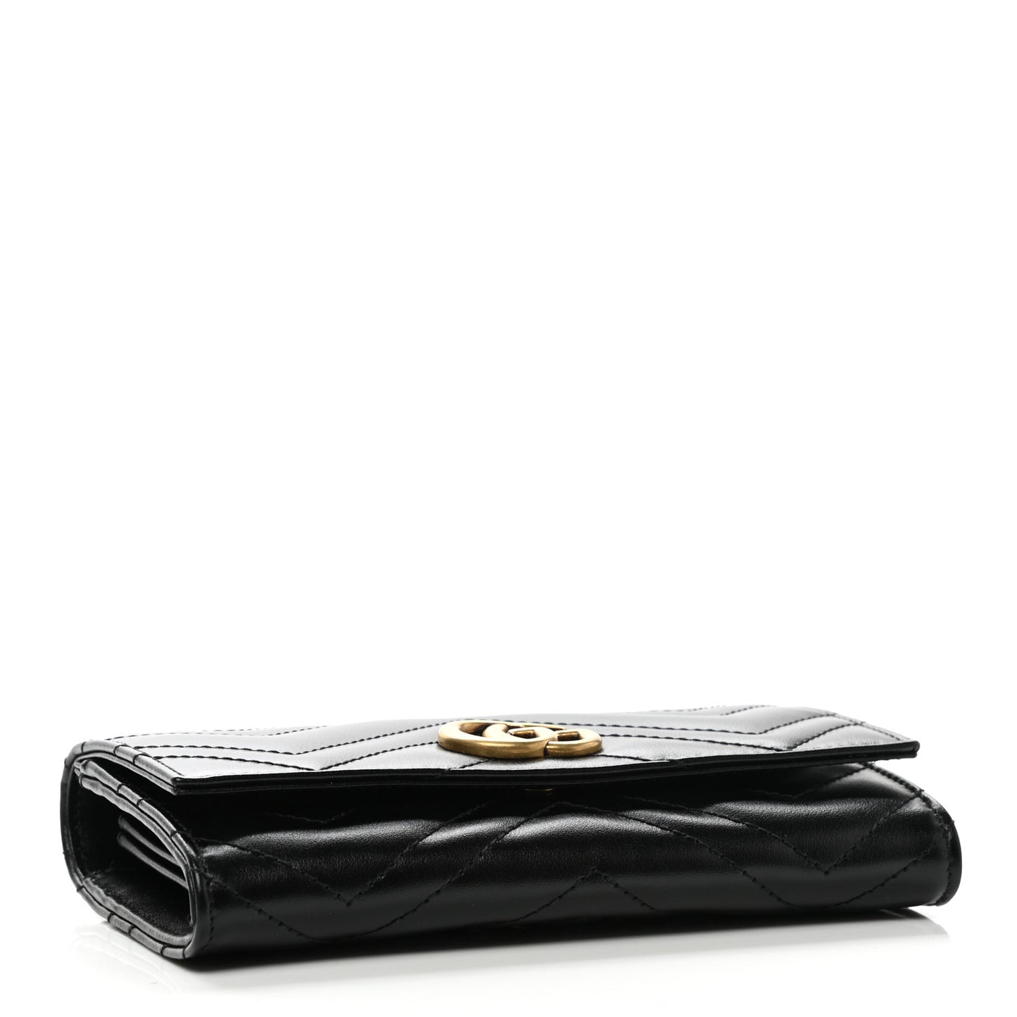 Calfskin Matelasse GG Marmont Continental Wallet Black