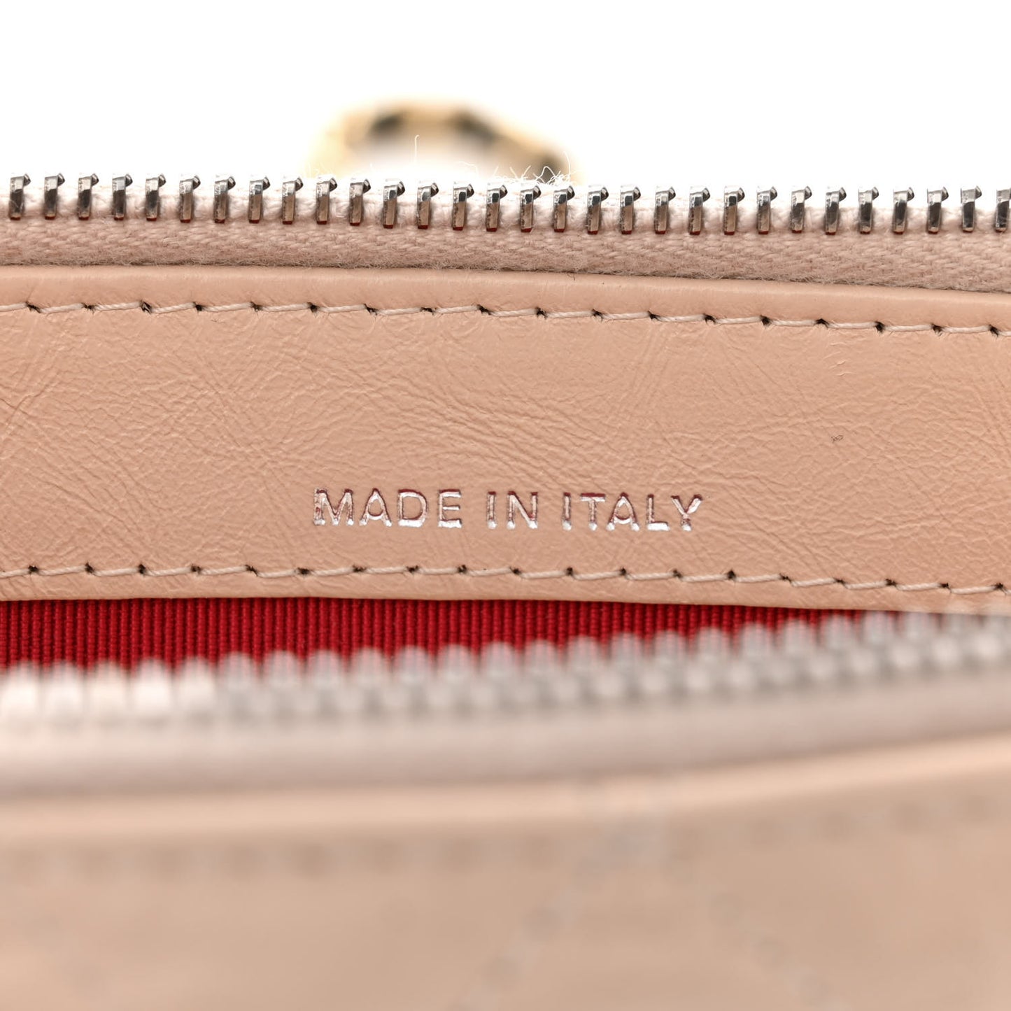 Aged Calfskin Quilted Small Gabrielle Clutch With Chain Beige Black