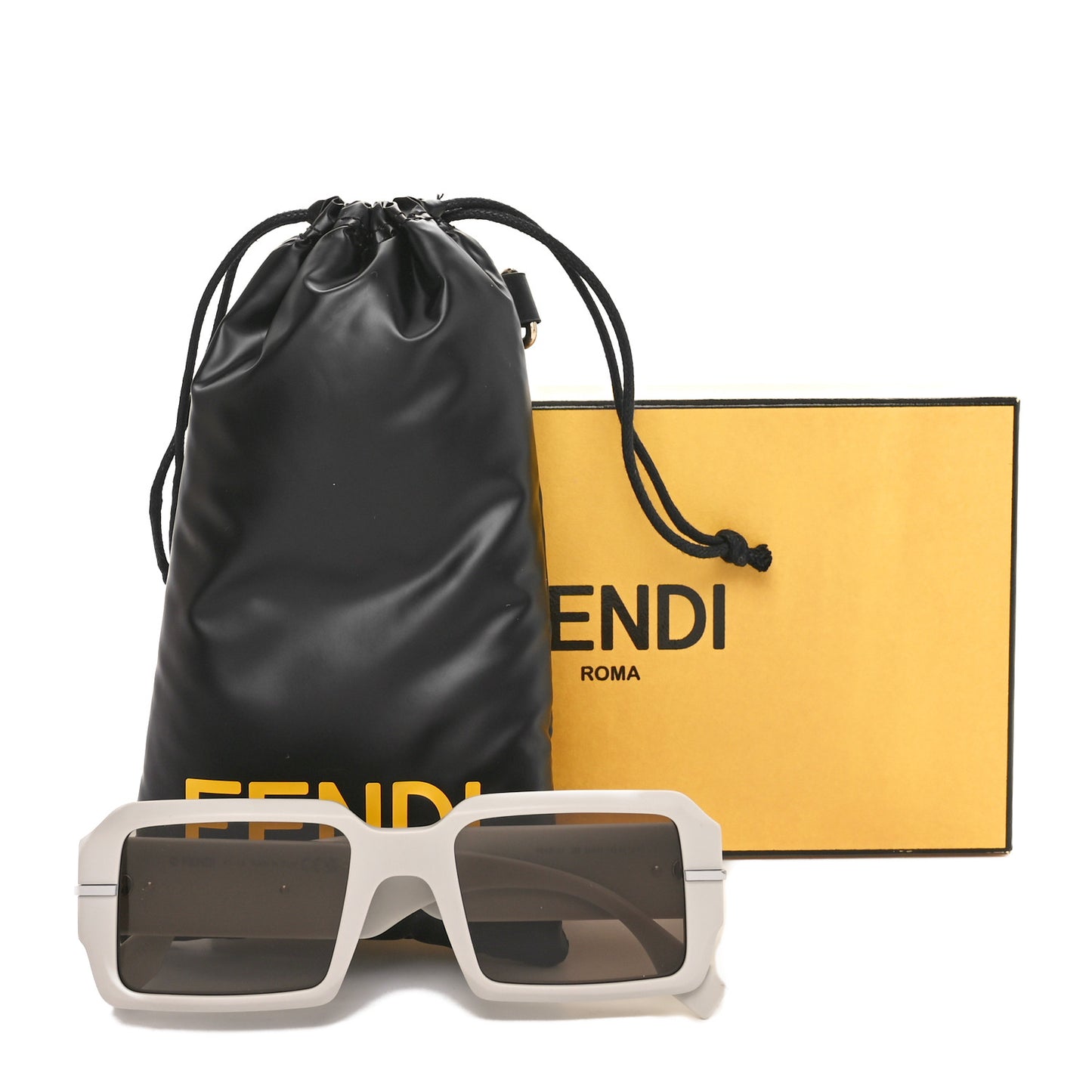 Acetate FF Fendigraphy Square Sunglasses FE40073U Grey