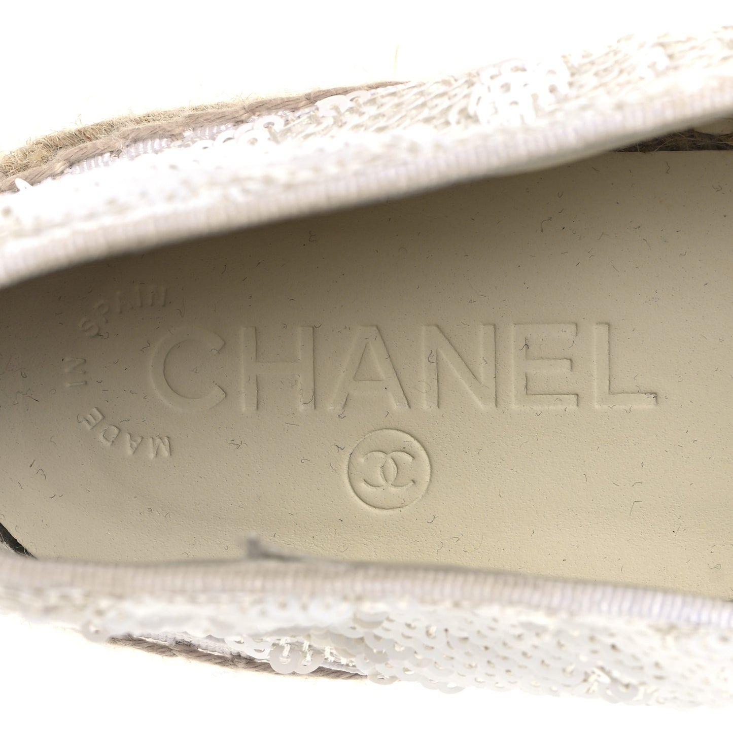 Patent Sequin CC Espadrilles 40 White