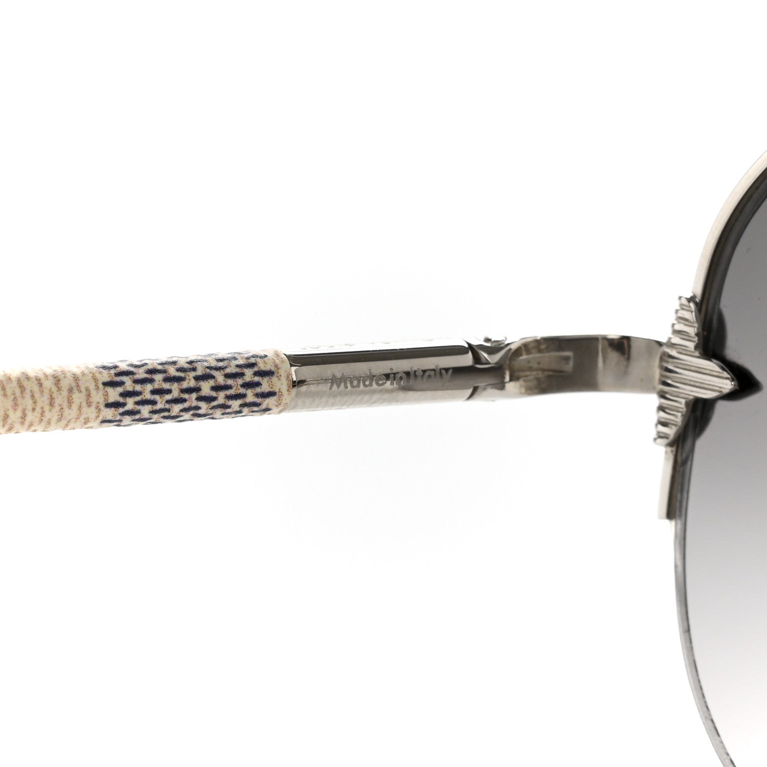 Louis Vuitton Damier Azur Petite Viola Pilote Aviator Sunglasses Z0570U 5 of 8