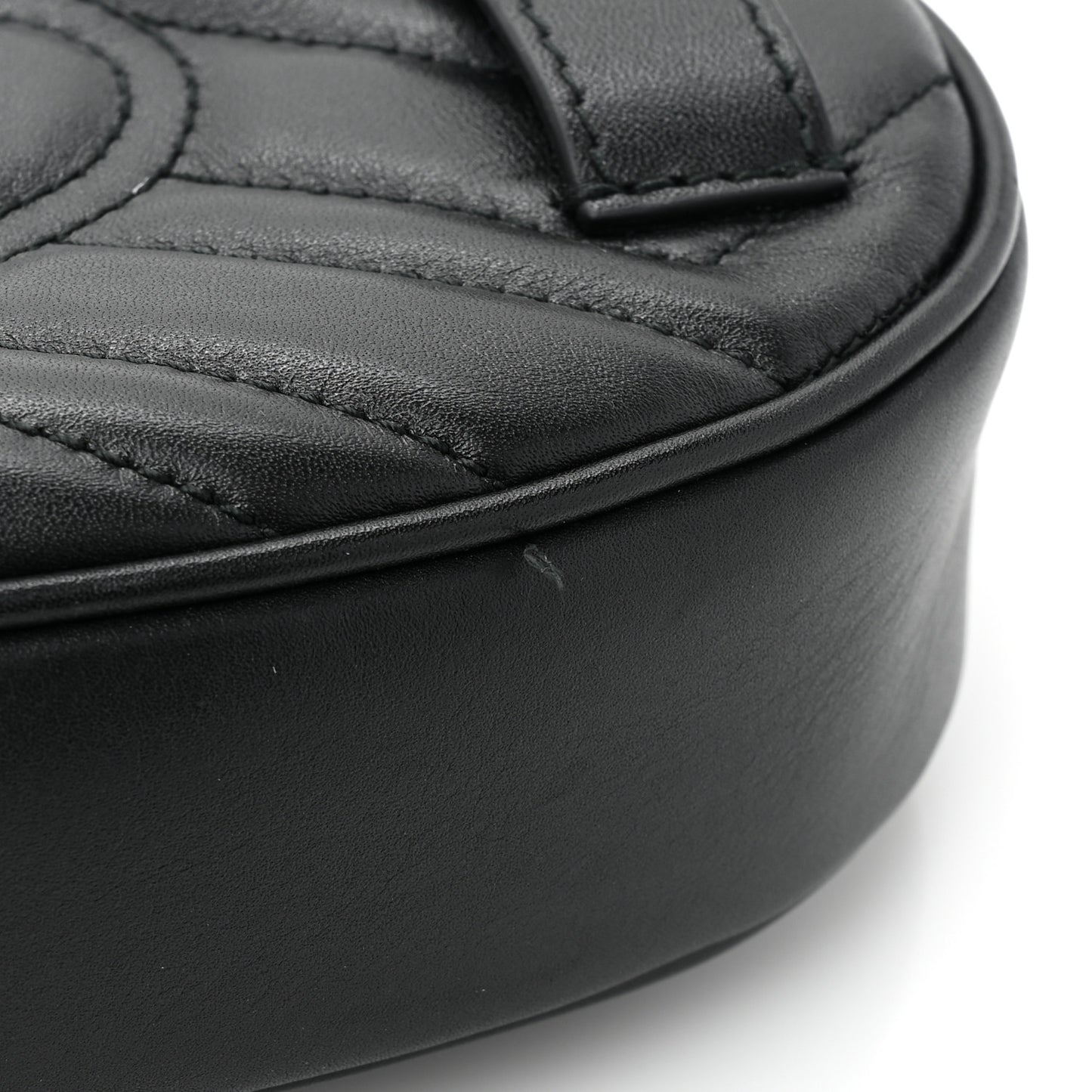 Calfskin Matelasse GG Marmont Belt Bag 85 34 Black