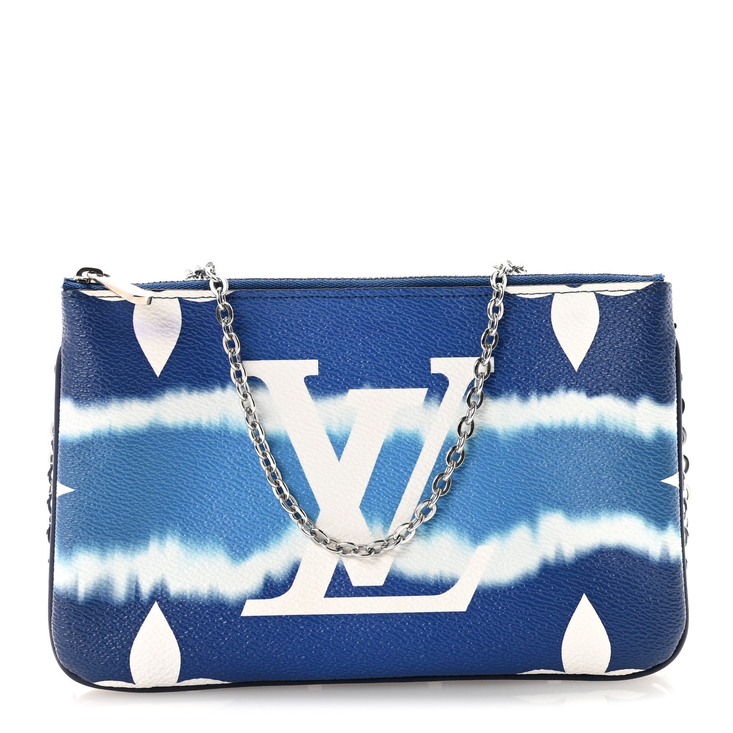 Louis Vuitton Monogram Giant Escale Double Zip Pochette Blue