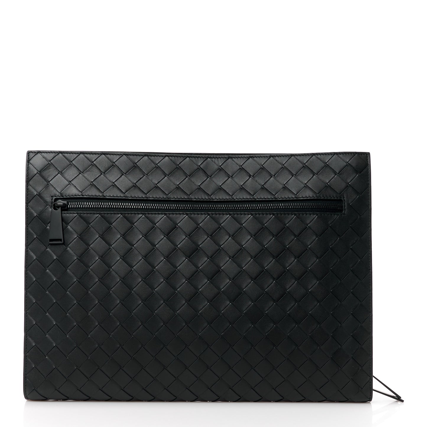 Calfskin Intrecciato Document Case Black