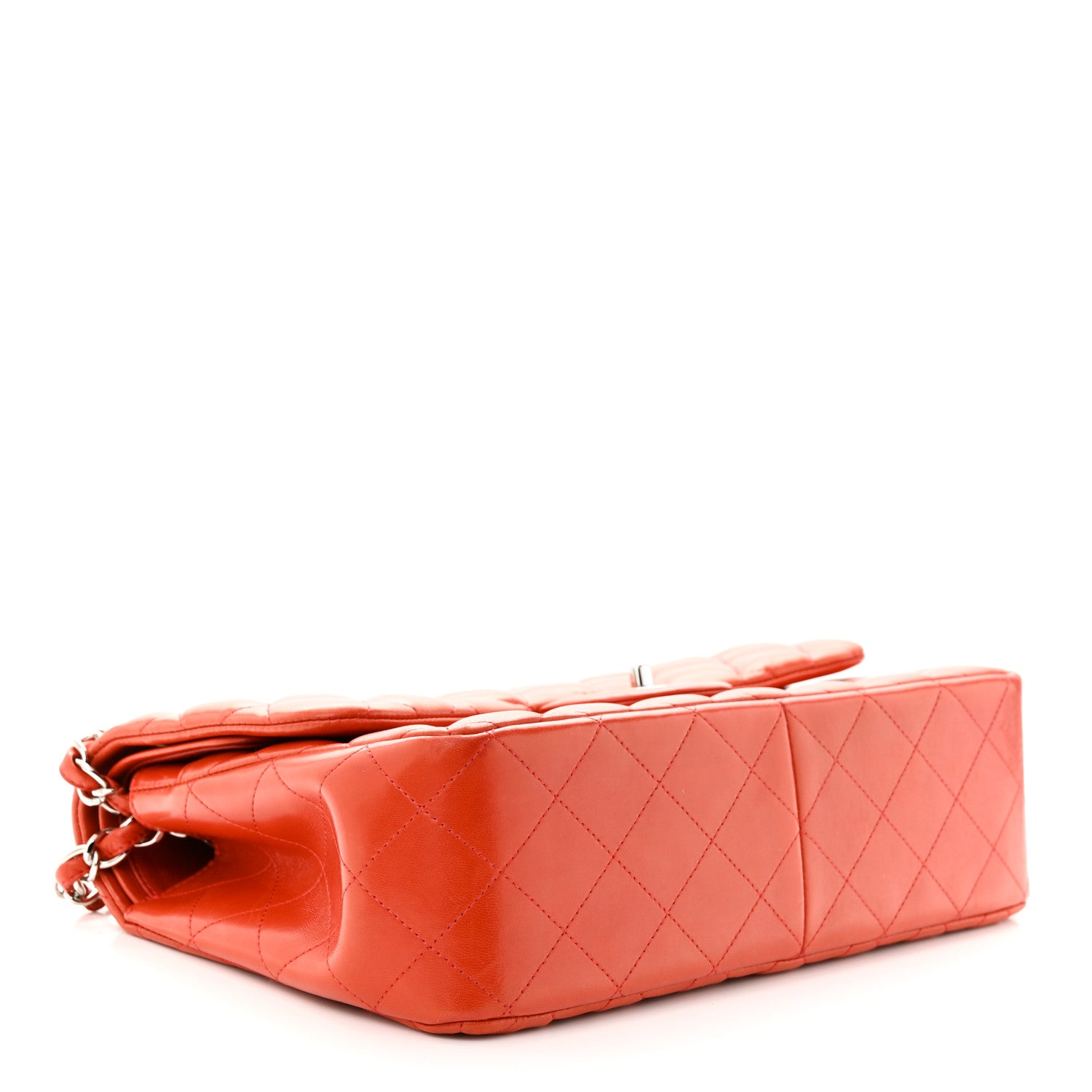 Chanel Lambskin Quilted Jumbo Double Flap Red 5 of 14