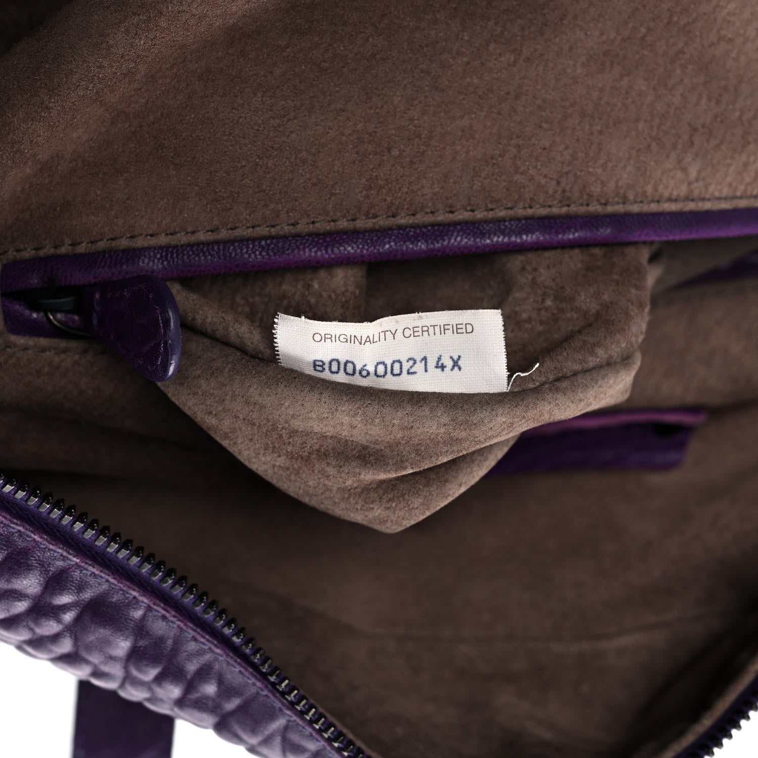 Bottega Veneta Lambskin PVC Intrecciato Tote Purple 8 of 13
