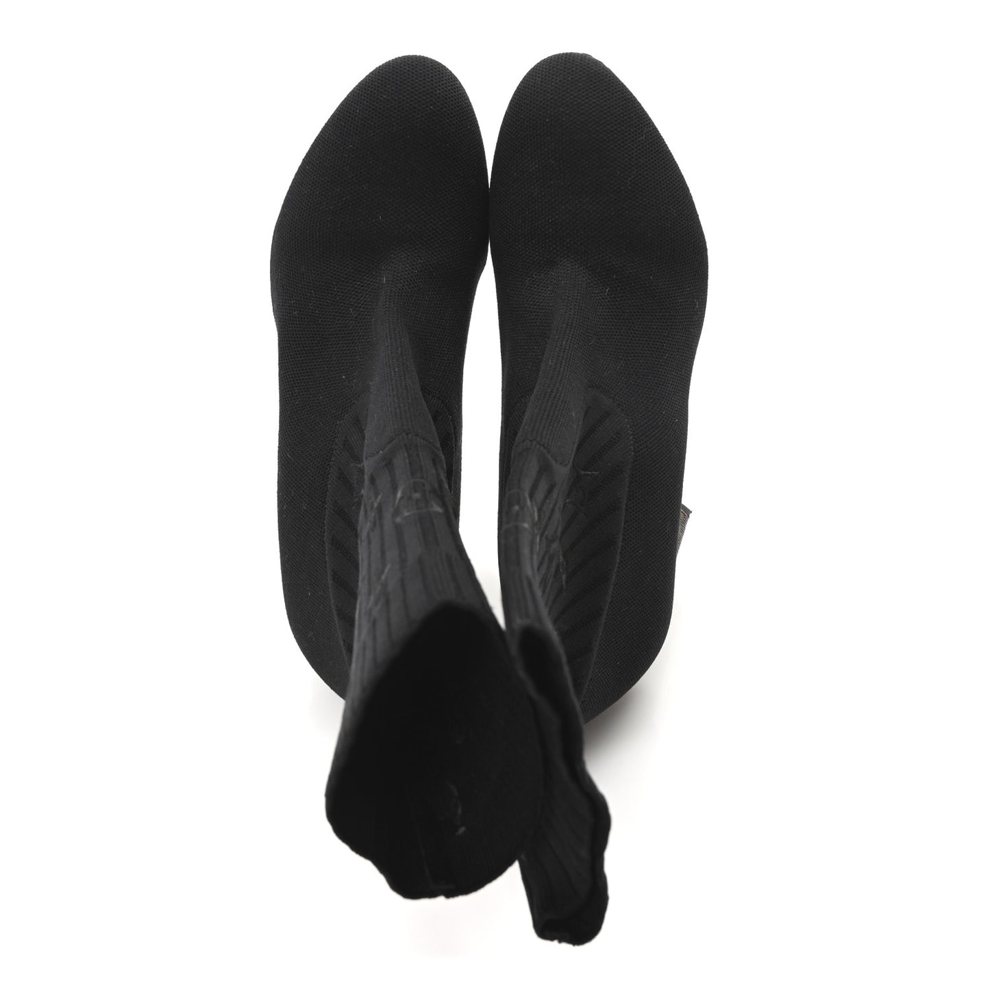 Monogram Stretch Fabric Silhouette Ankle Boots 38 Black