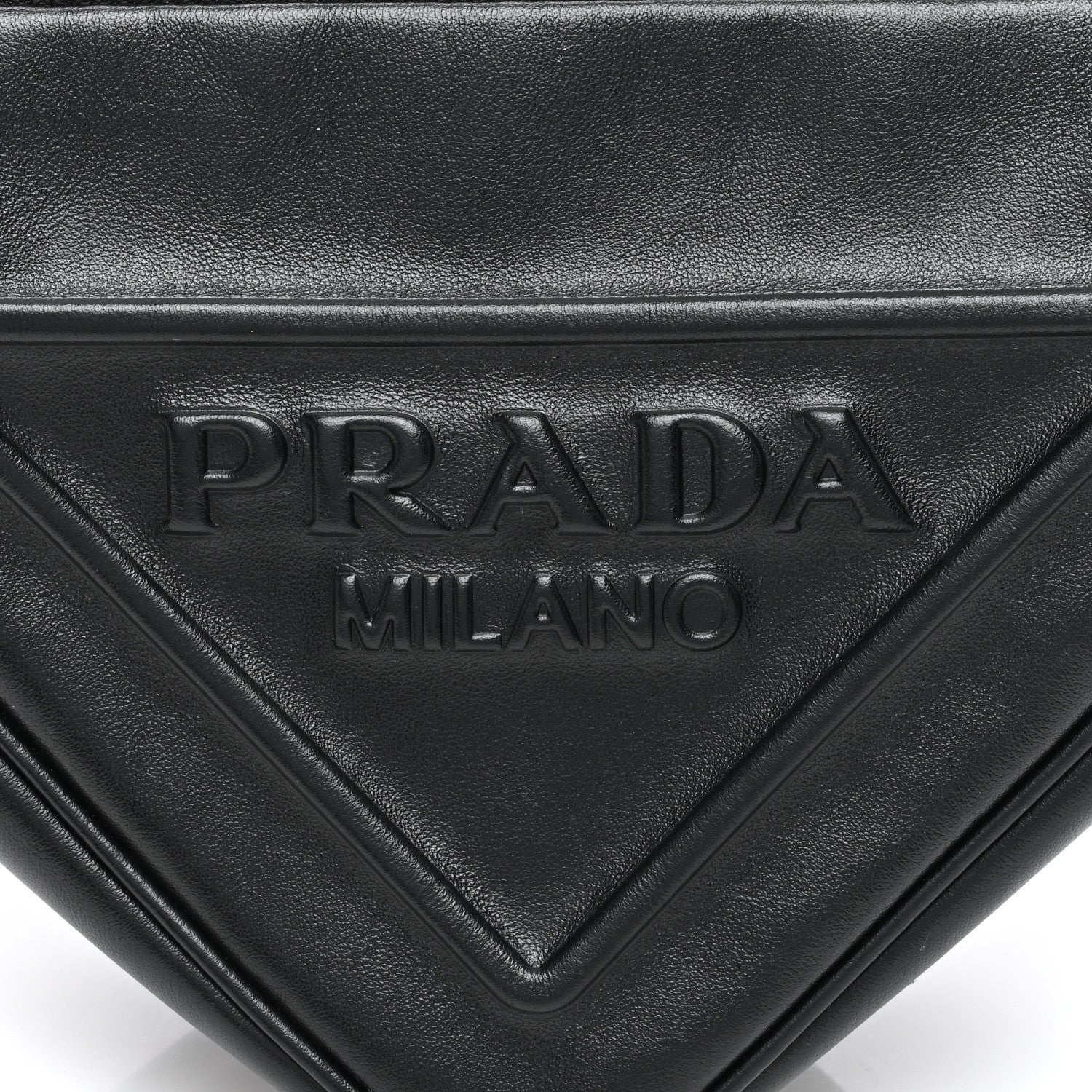 Prada Grace Lux Triangle Shoulder Bag Black 7 of 8