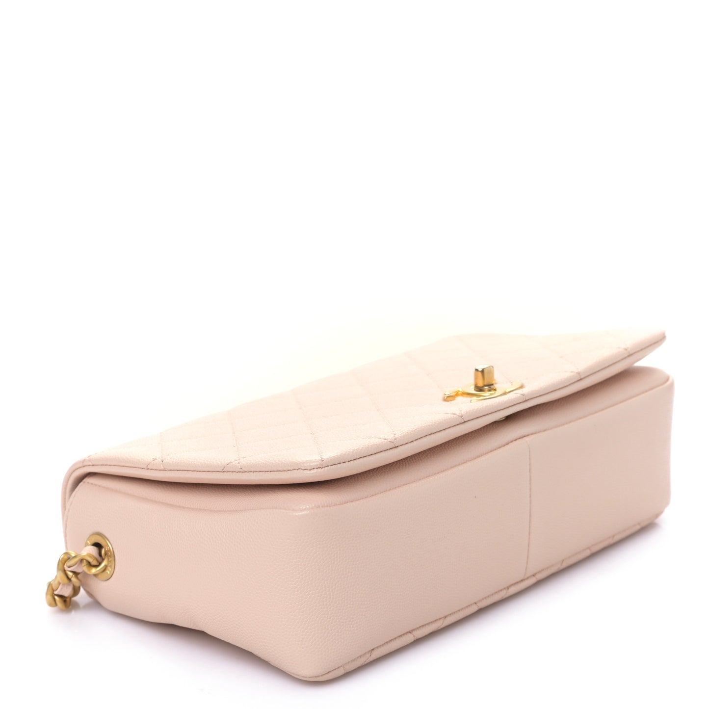 Caviar Quilted Medium Fashion Therapy Flap Beige