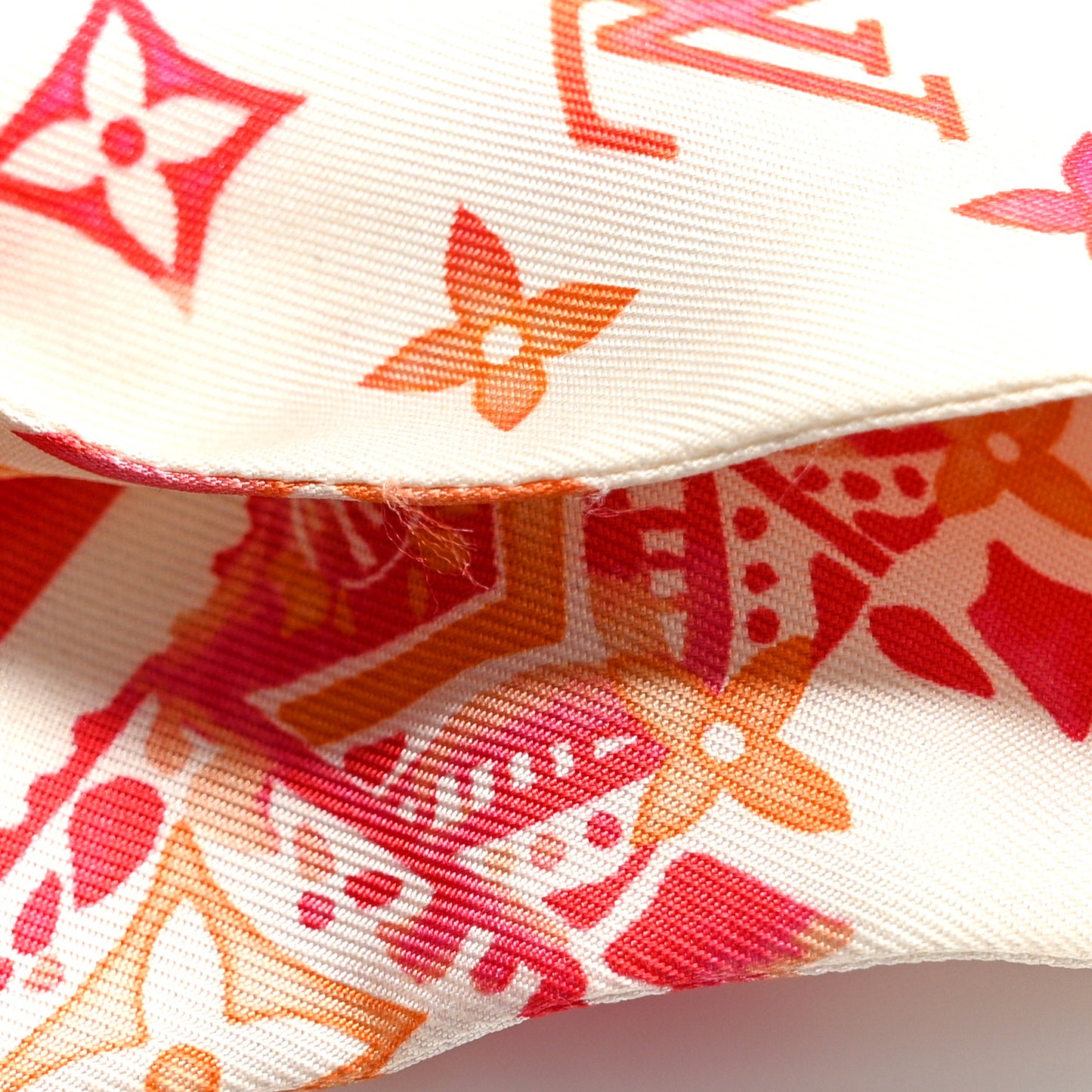 Silk Monogram LV Tiles BB Bandeau Coral