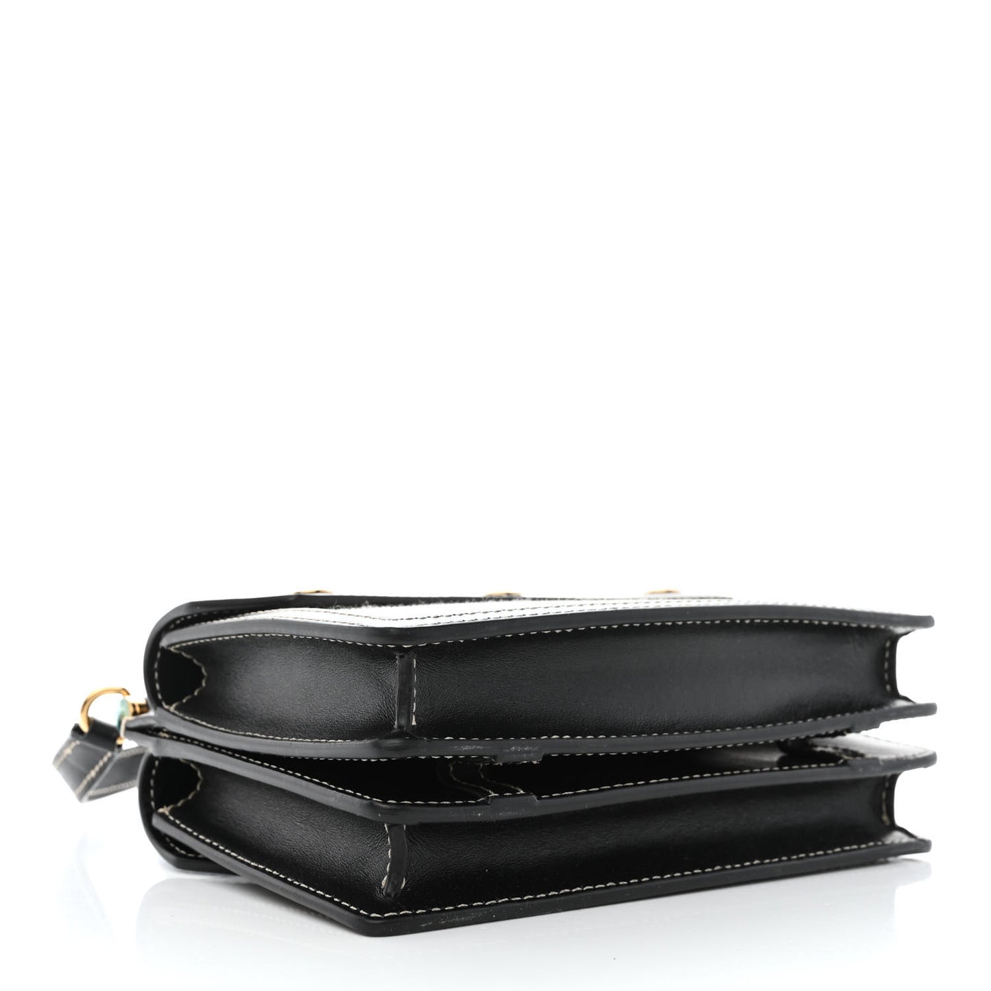 Smooth Calfskin Canvas Horseferry Print Mini Title Bag with Pocket Black