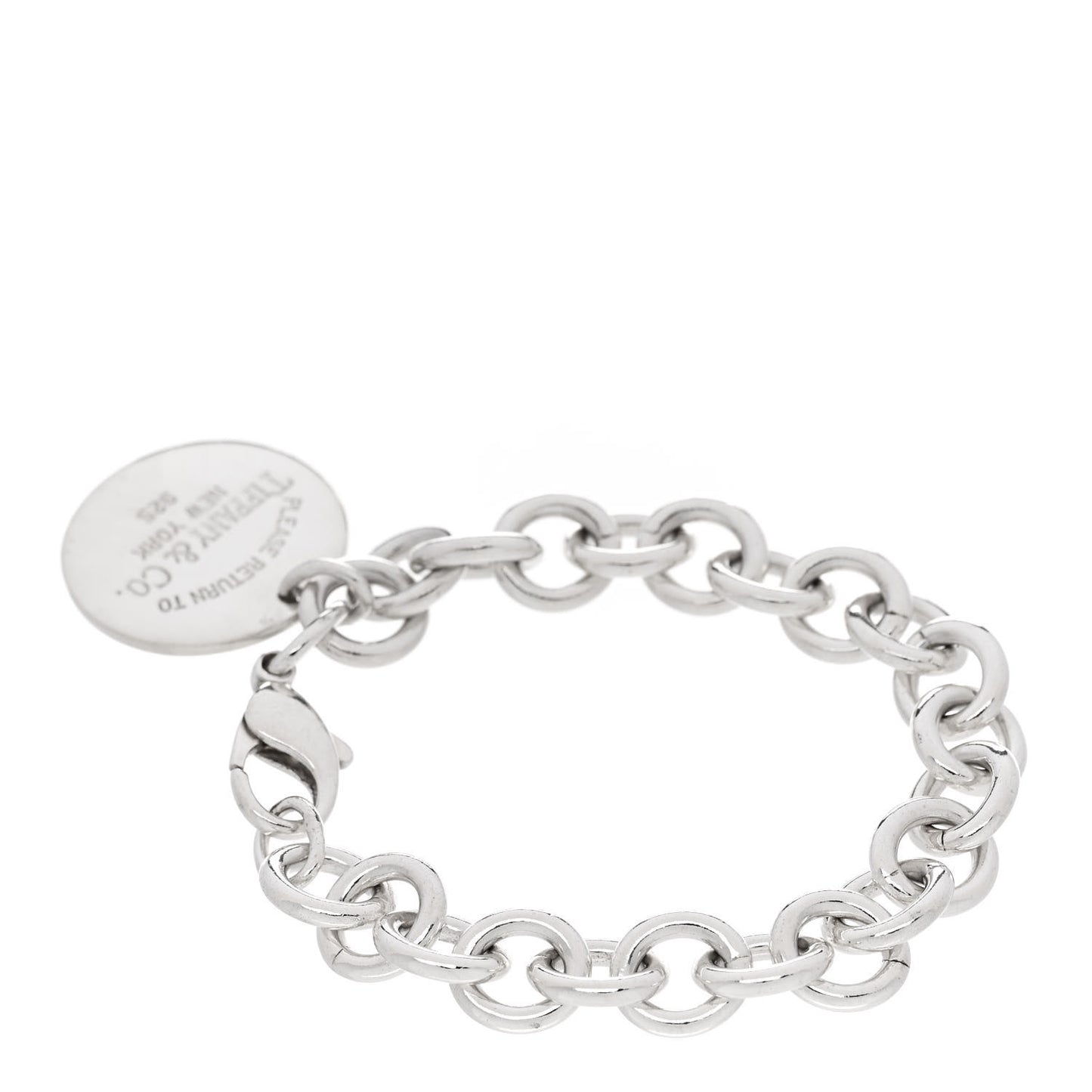 Sterling Silver Return to Tiffany Round Tag Charm Bracelet