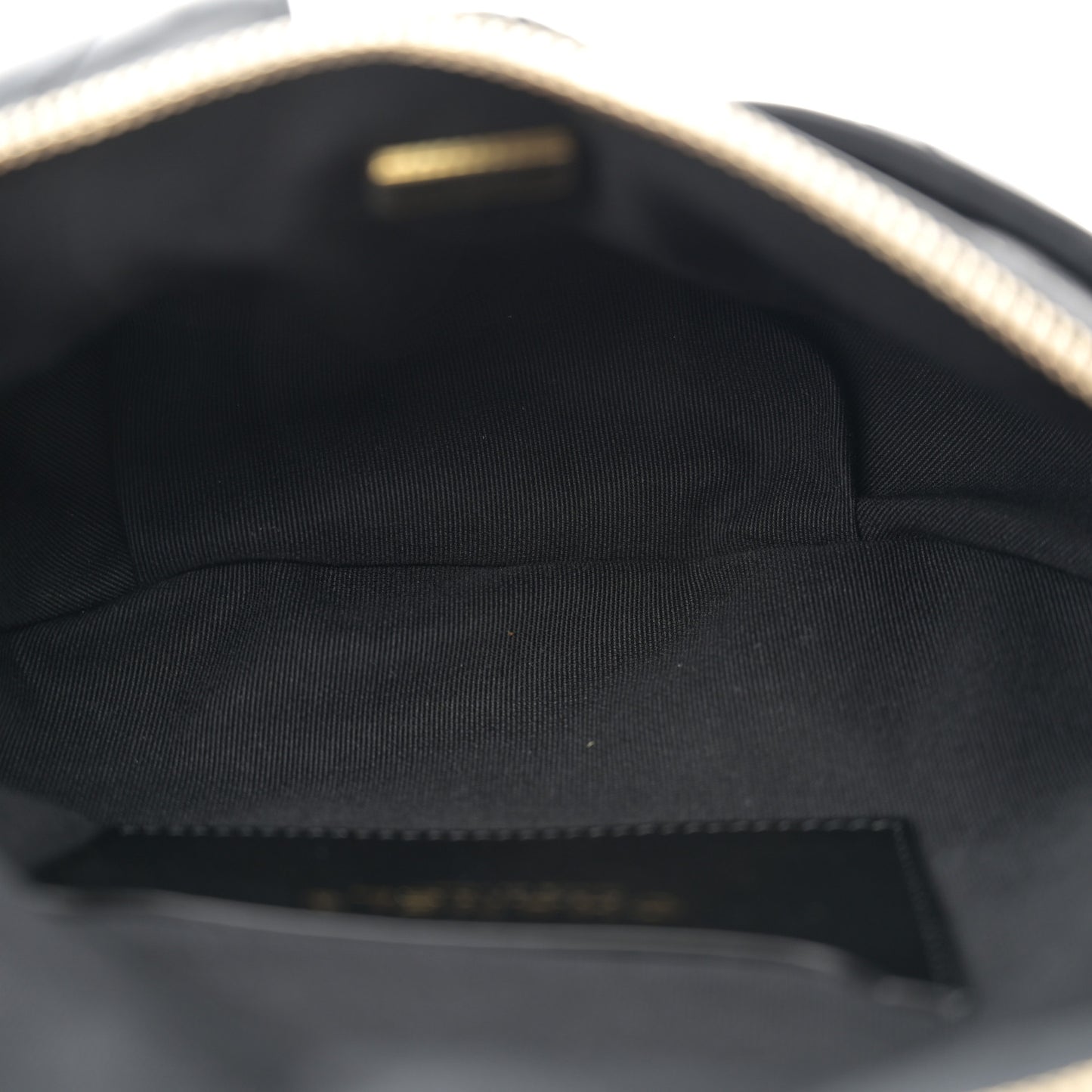Shiny Aged Calfskin Quilted CC Pockets Jacket Waist Belt Bag Black