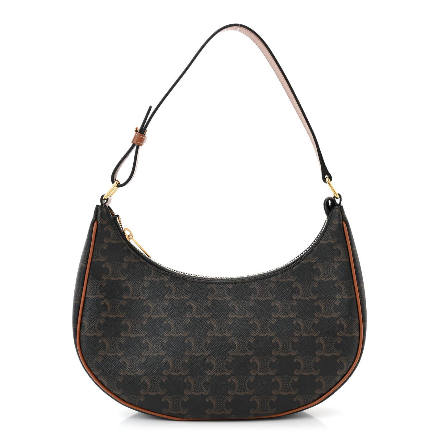 Triomphe Canvas Calfskin Ava Shoulder Bag Tan