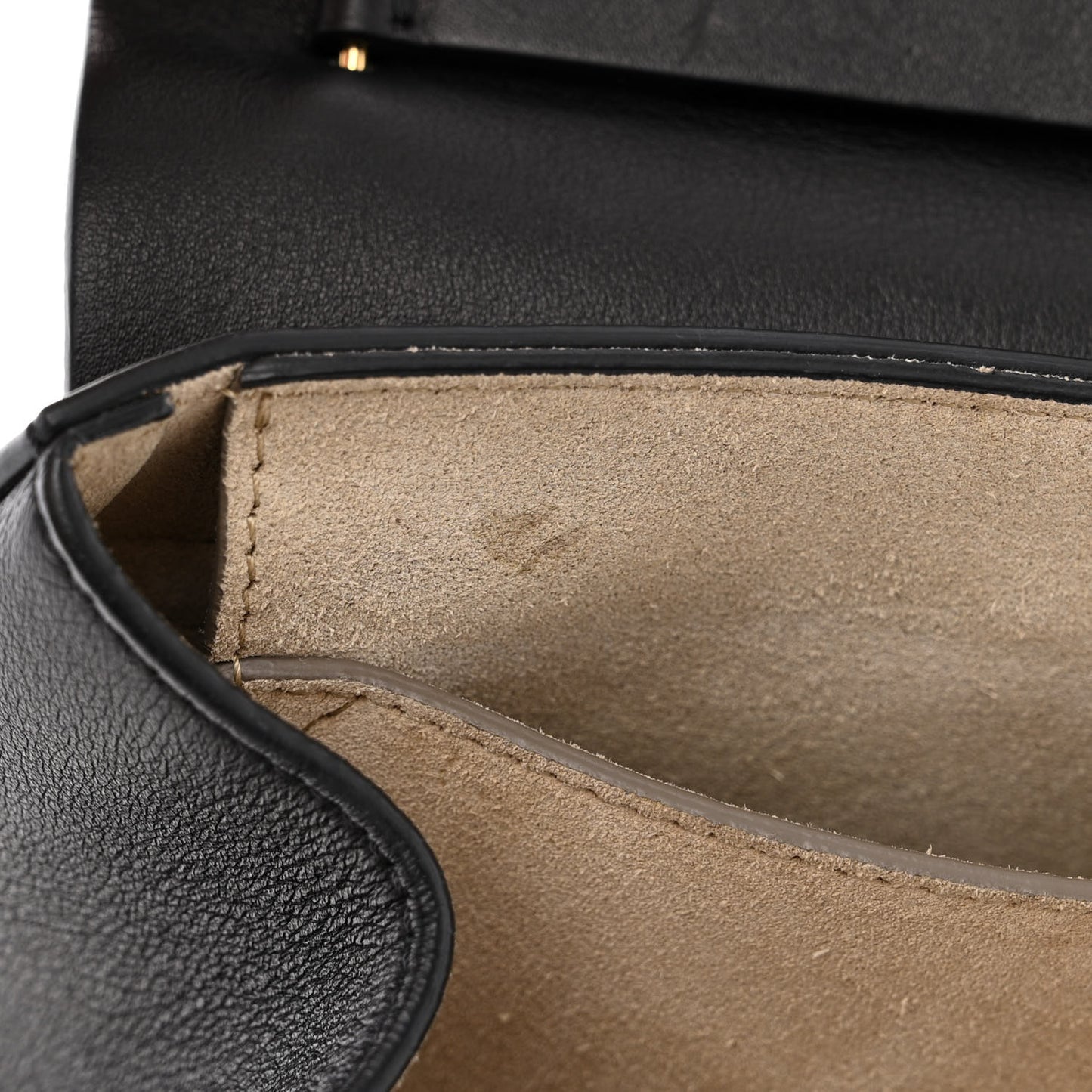 Suede Calfskin Wonder Woman Patchwork Drew Shoulder Bag Black