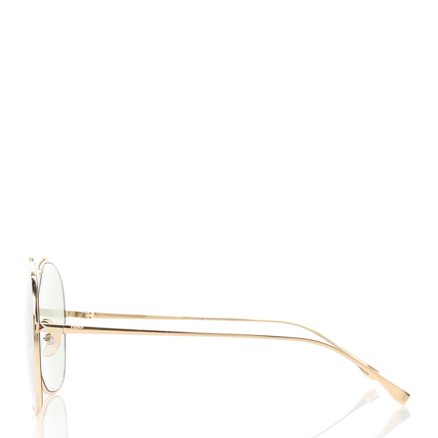 Metal Fendi Forever Aviator Sunglasses FF0407/G/S Gold