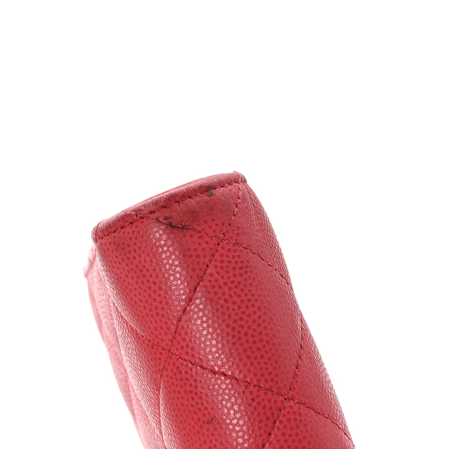 Caviar Quilted Large Gusset Flap Wallet Pink