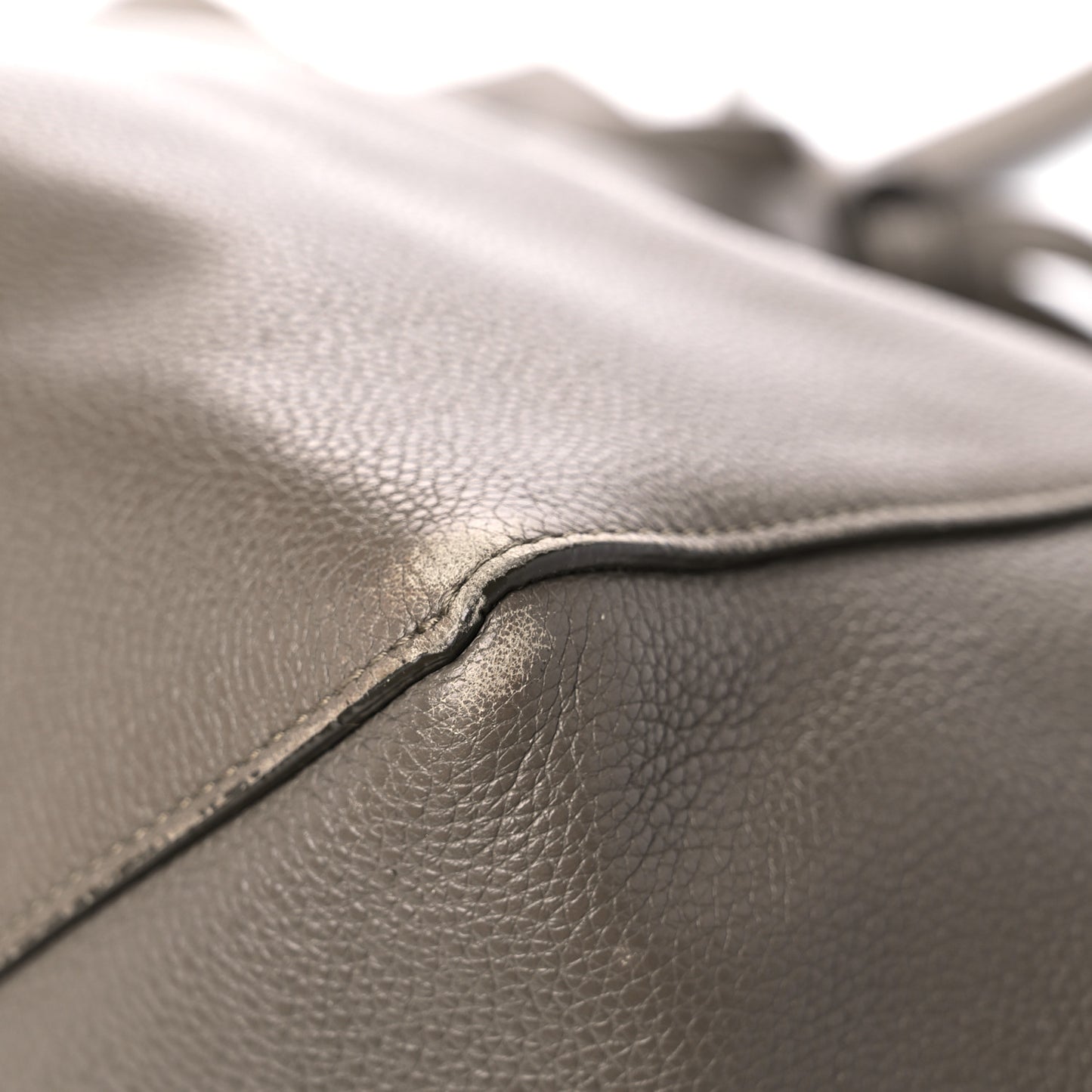 Soft Grained Calfskin Small Belt Cabas Phantom Taupe