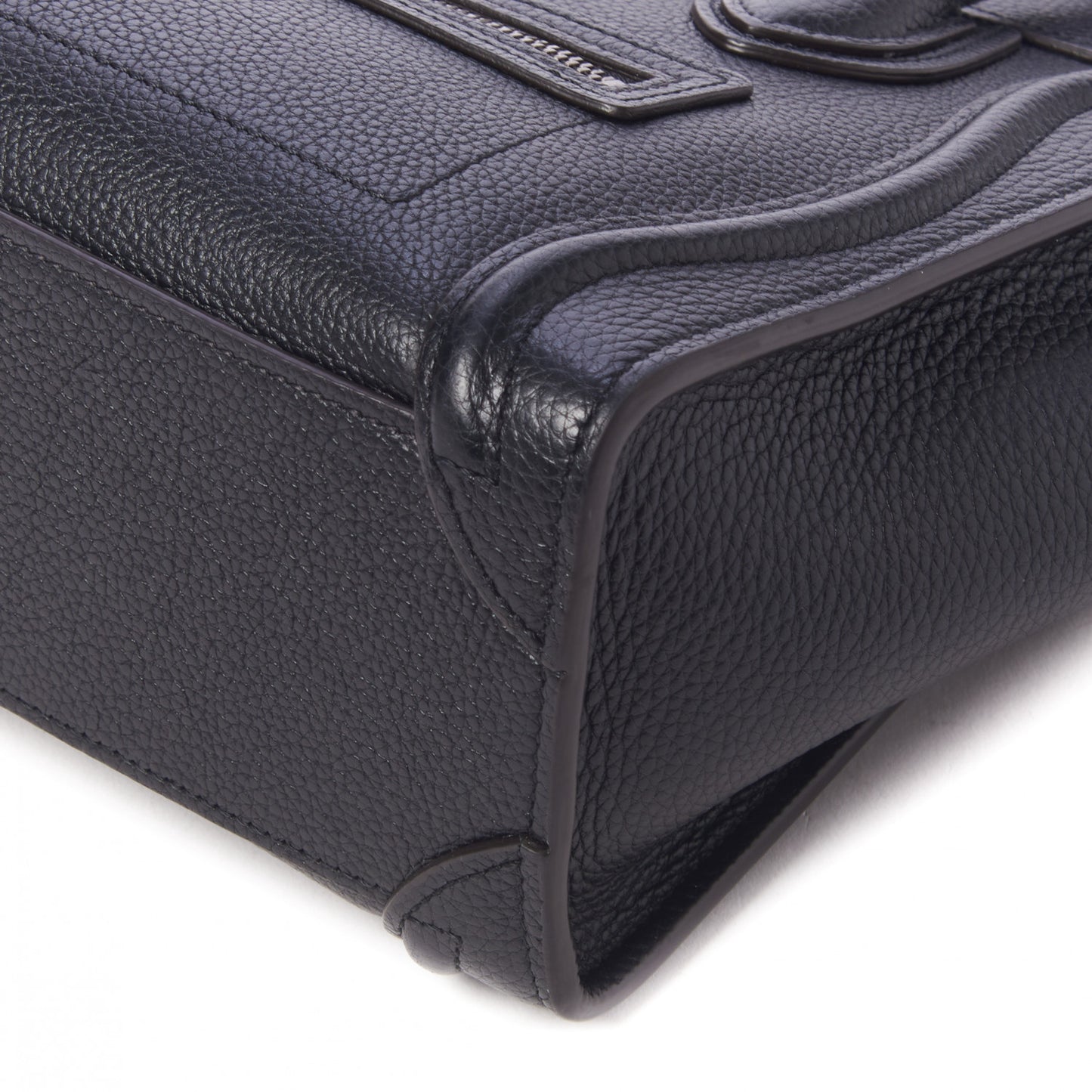 Drummed Calfskin Nano Luggage Black