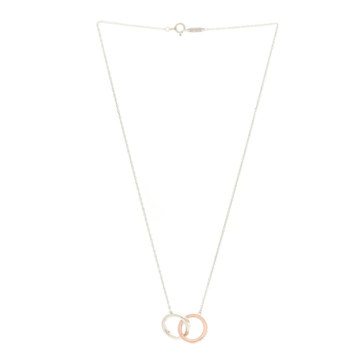 Sterling Silver Rubedo 1837 Interlocking Circles Pendant Necklace