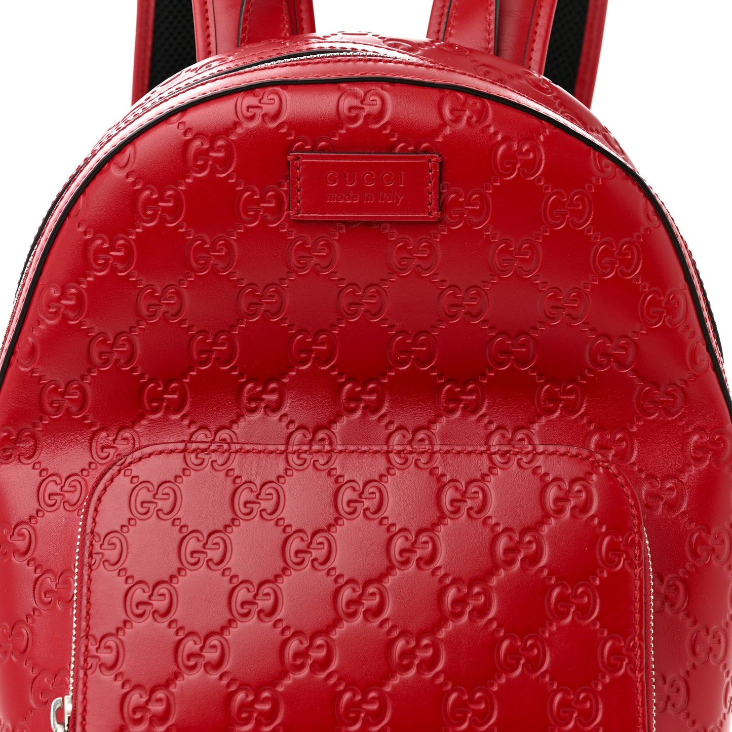 Guccissima Signature Small Day Backpack Hibiscus Red