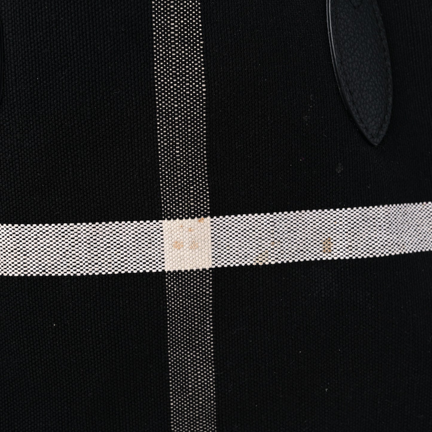Coated Canvas Mega Check Medium Doodle Tote Black White
