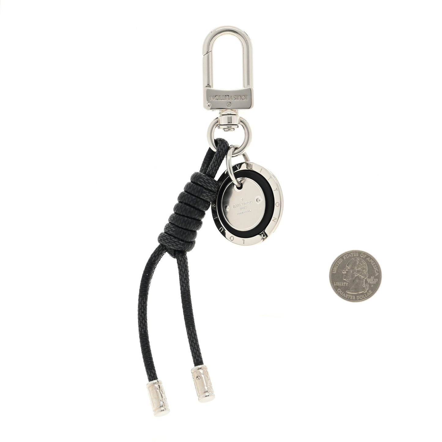 Palladium Damier Graphite Rope Bag Charm Key Holder