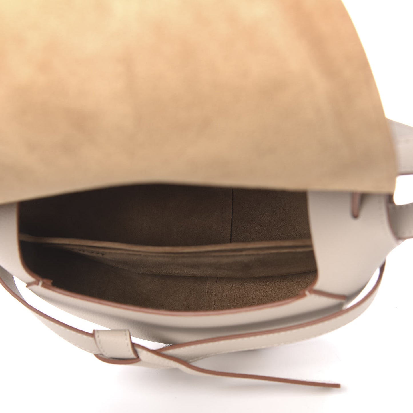 Grained Calfskin Small Gate Crossbody Bag Light Ghost
