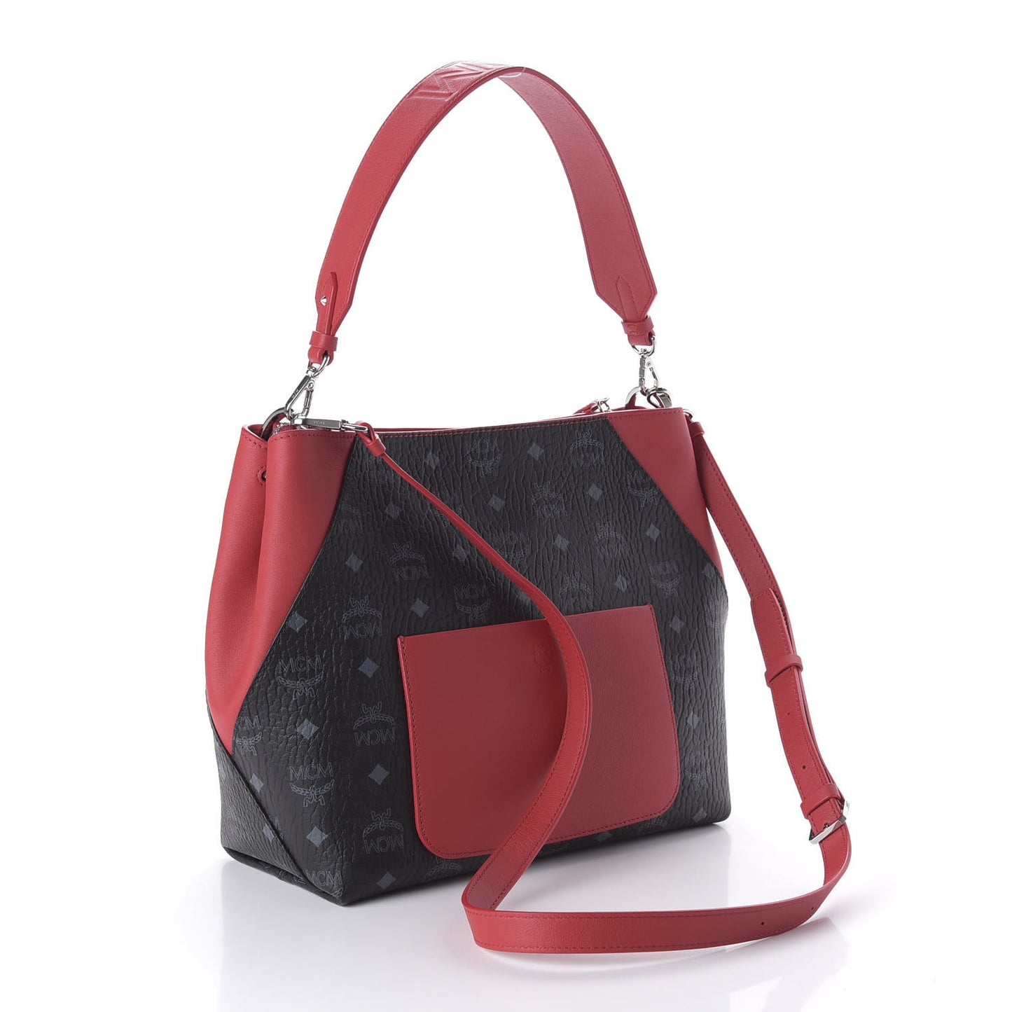 Visetos Medium Klara Hobo Red Black