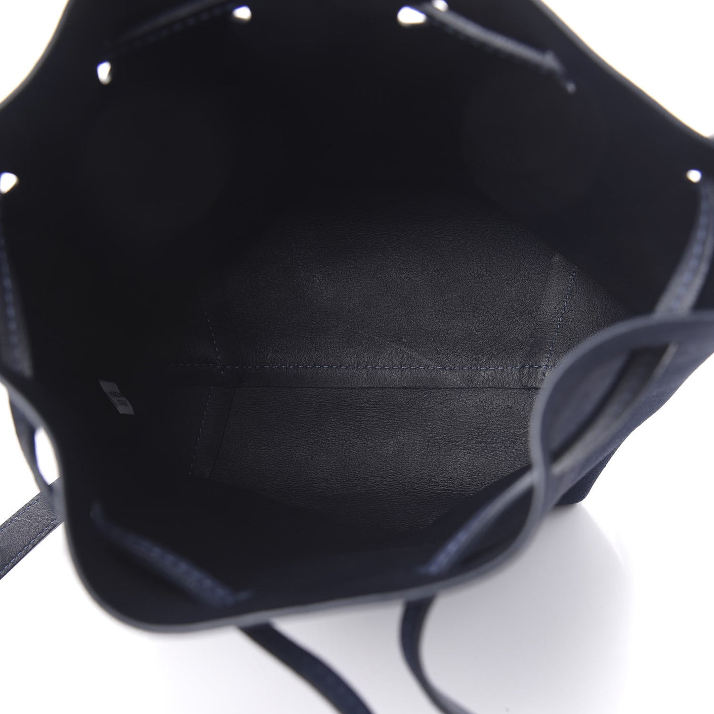 Suede Mini Mini Bucket Bag Navy
